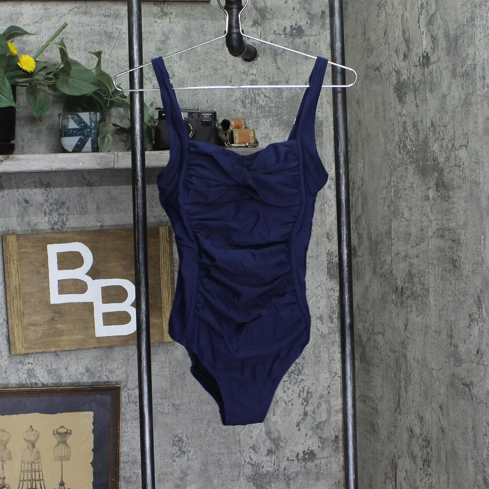 Other Nwt Cupshe Neck Twist-front One Piece Swimsuit Navy Blue S Size ONE SIZE - 1 Thumbnail