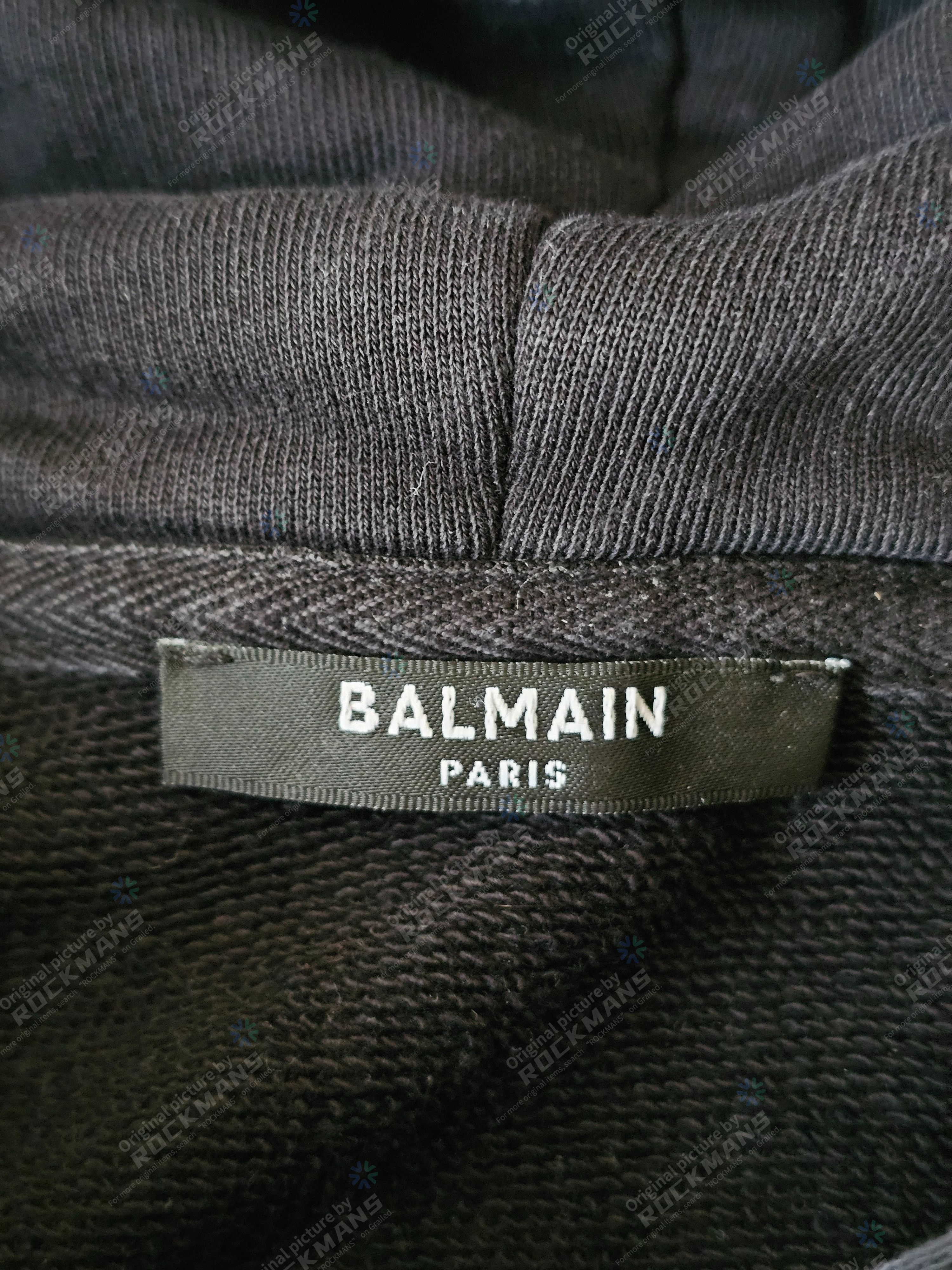 Balmain Balmain Men's Black hoodie Sweatshirts with logo Size M Size US M / EU 48-50 / 2 - 5 Thumbnail