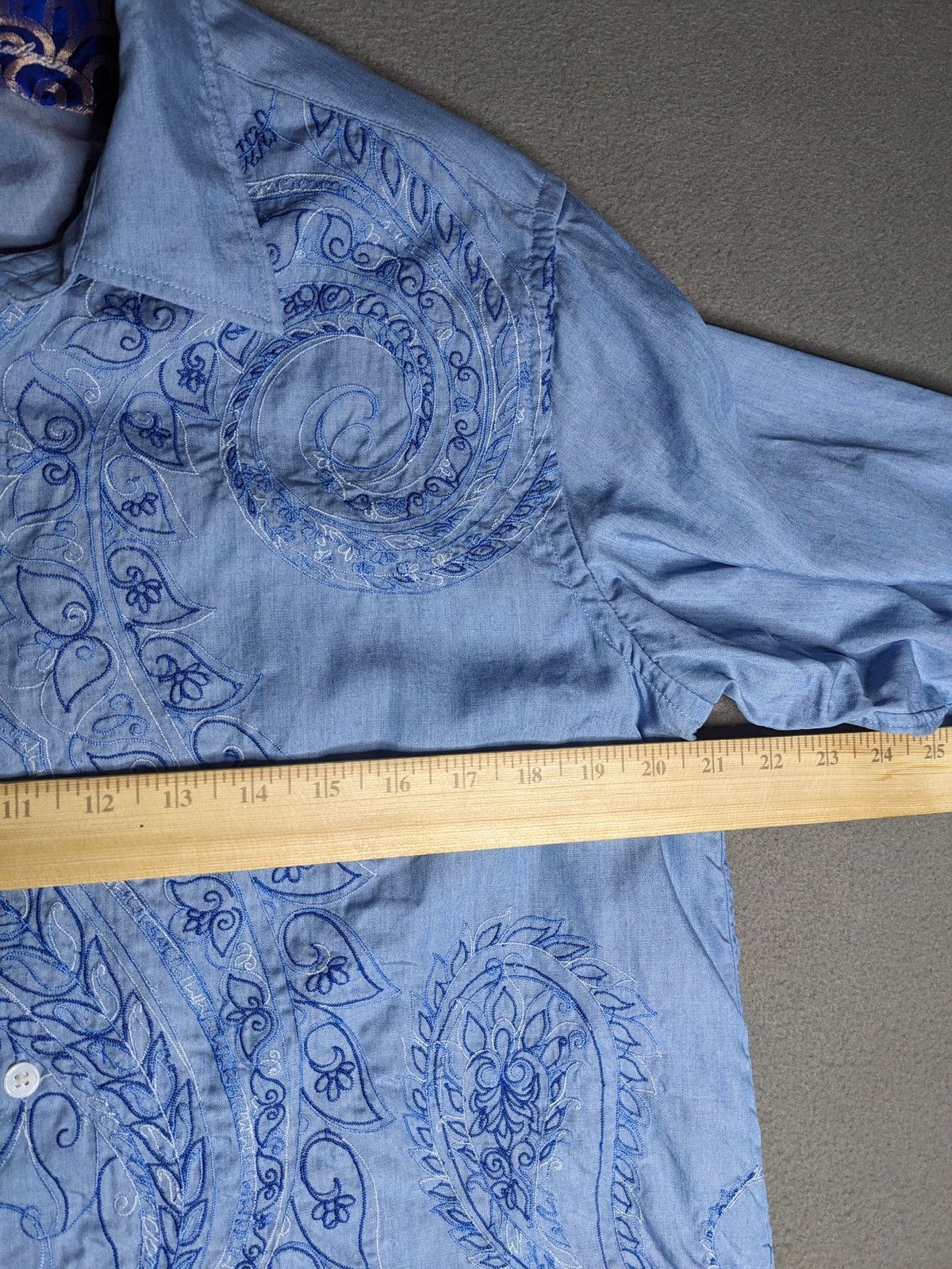 Robert Graham Robert Graham Paisley Flip Cuff Button Up Shirt Large Tencel Size US L / EU 52-54 / 3 - 13 Thumbnail