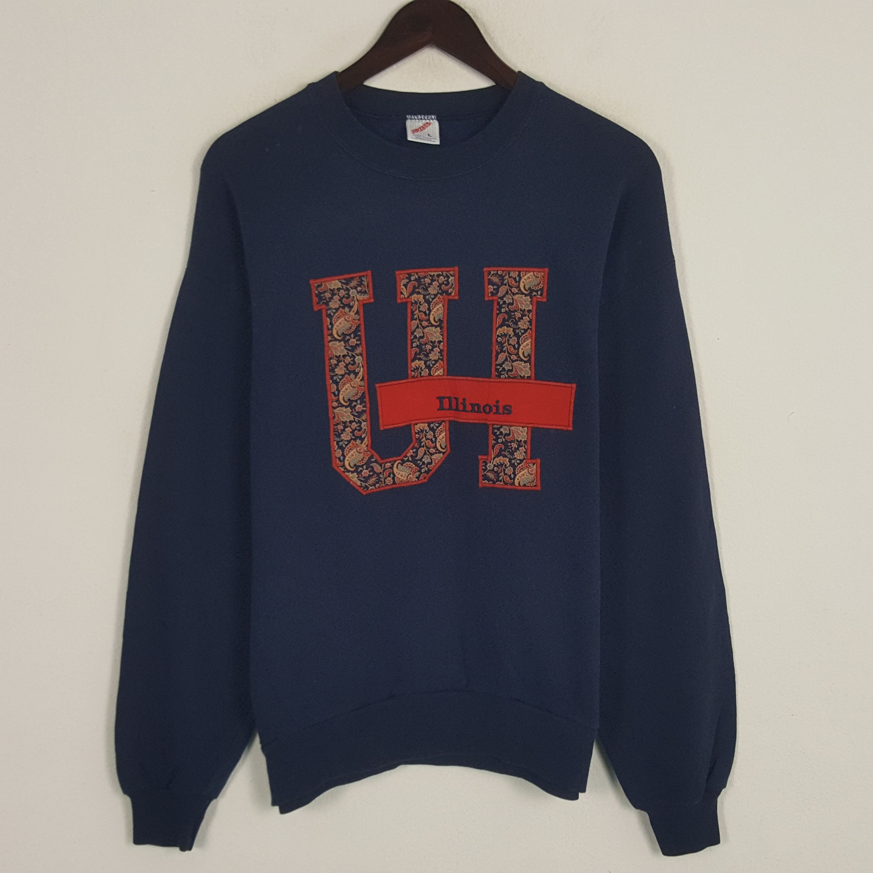 Vintage Vintage Illinois Embroidered Sweatshirt Size US L / EU 52-54 / 3 - 1 Thumbnail