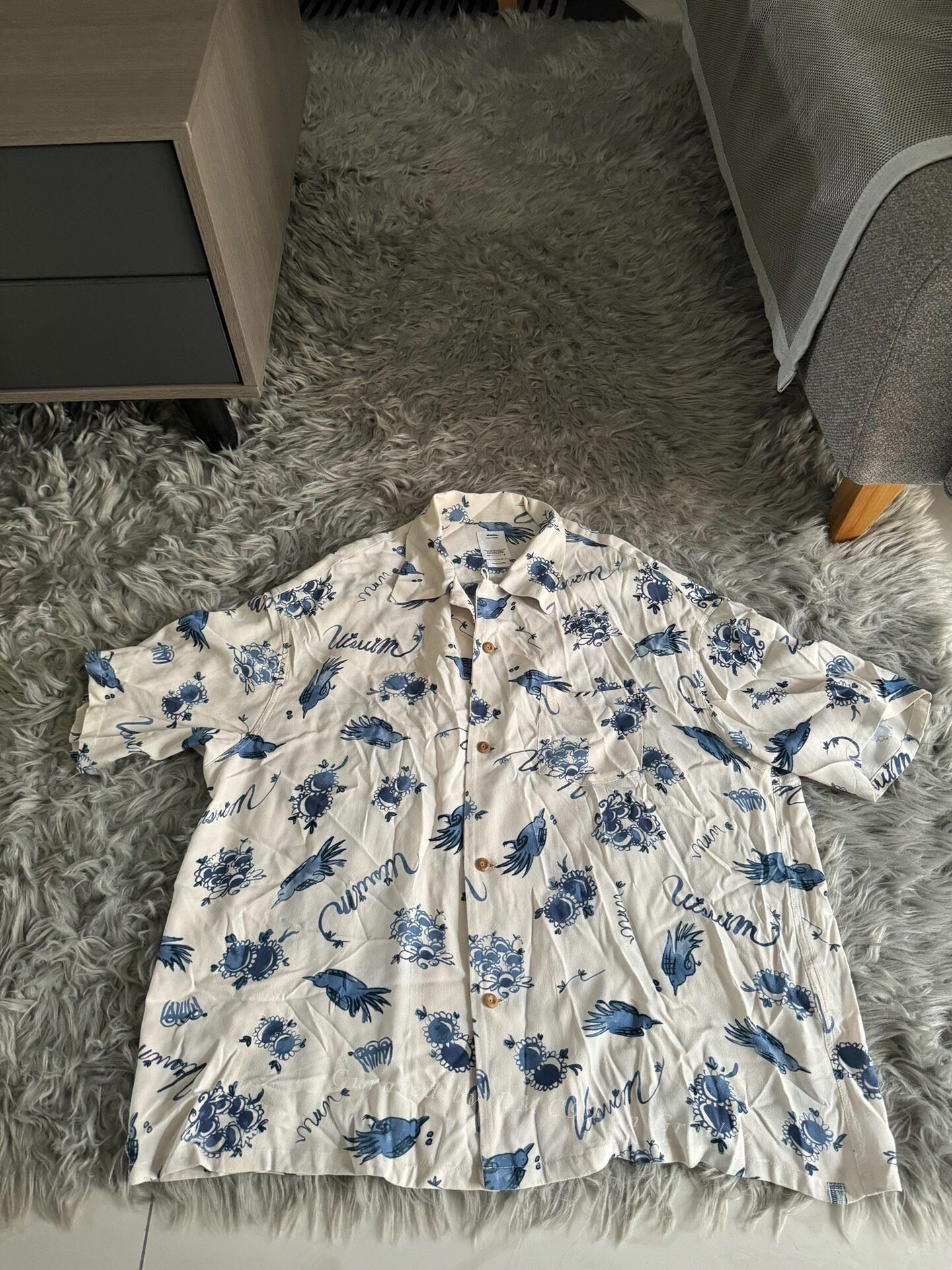Visvim visvim White Printed Short-Sleeve Shirt Size US M / EU 48-50 / 2 - 1 Thumbnail