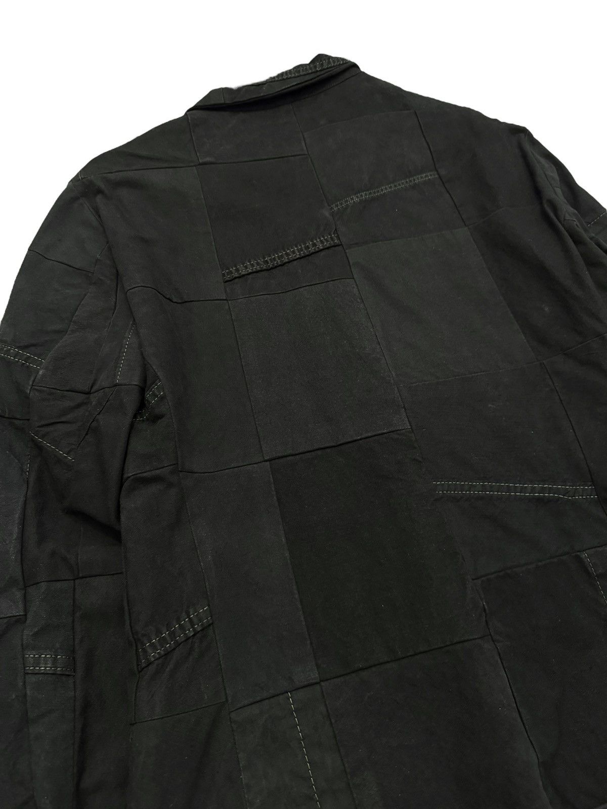 Greg Lauren Sz2 1/1 Black Workwear Tux Ollie Blazer Patchwork Jacket Size US M / EU 48-50 / 2 - 9 Thumbnail