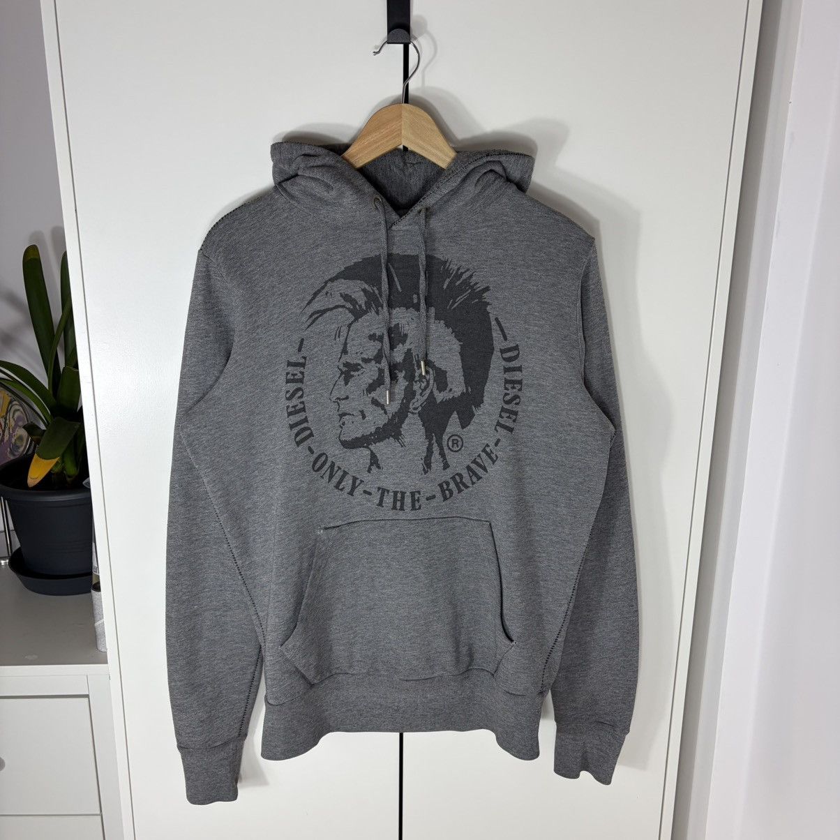 Diesel Vintage Diesel Big Central Logo Grey Pocket Hoodie Y2K Size US L / EU 52-54 / 3 - 1 Thumbnail