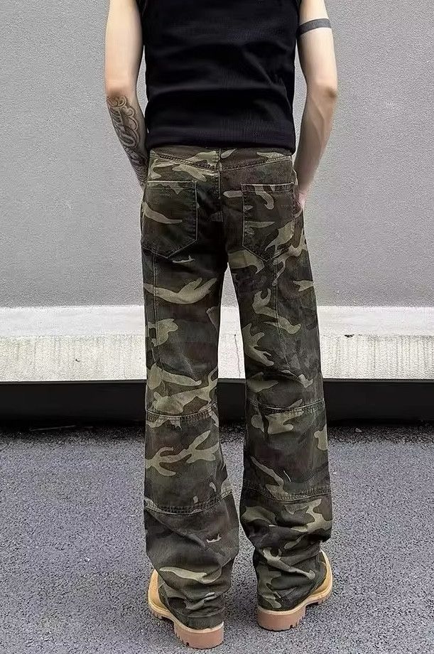 Japanese Brand × Jean Zipper Camouflage Straight Leg Jeans Size US 33 - 4 Thumbnail