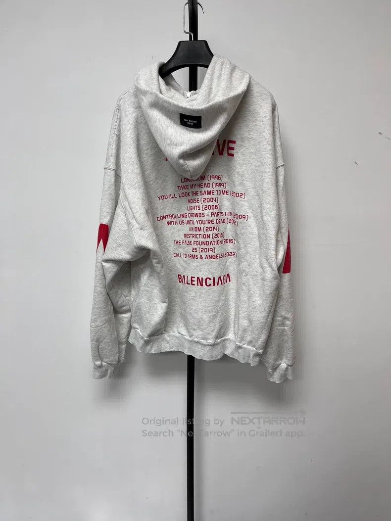 Balenciaga Balenciaga Letter Print Hooded Zip-Up Casual Sweatshirt Size US S / EU 44-46 / 1 - 2 Thumbnail