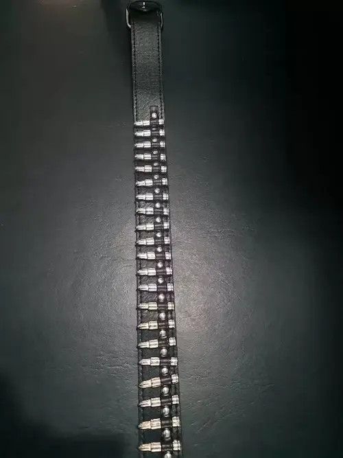 Leather Bullet leather punk belt hollow rivet Size ONE SIZE - 4 Thumbnail