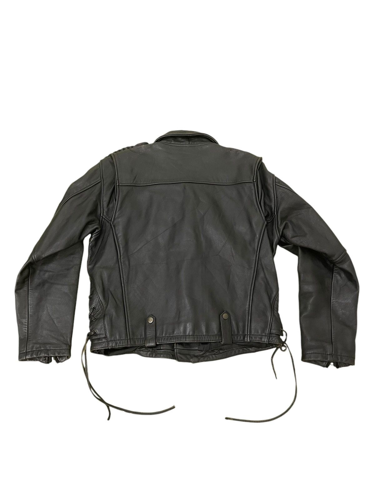 Kadoya Vtg Kadoya Akira Leather Jacket Cowhide Double Collar 2🟦 Size US L / EU 52-54 / 3 - 15 Thumbnail