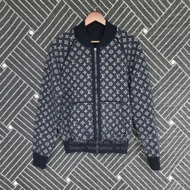 Louis Vuitton Louis Vuitton Black Wool Blend Bomber Jacket . Size US M / EU 48-50 / 2 - 1 Thumbnail