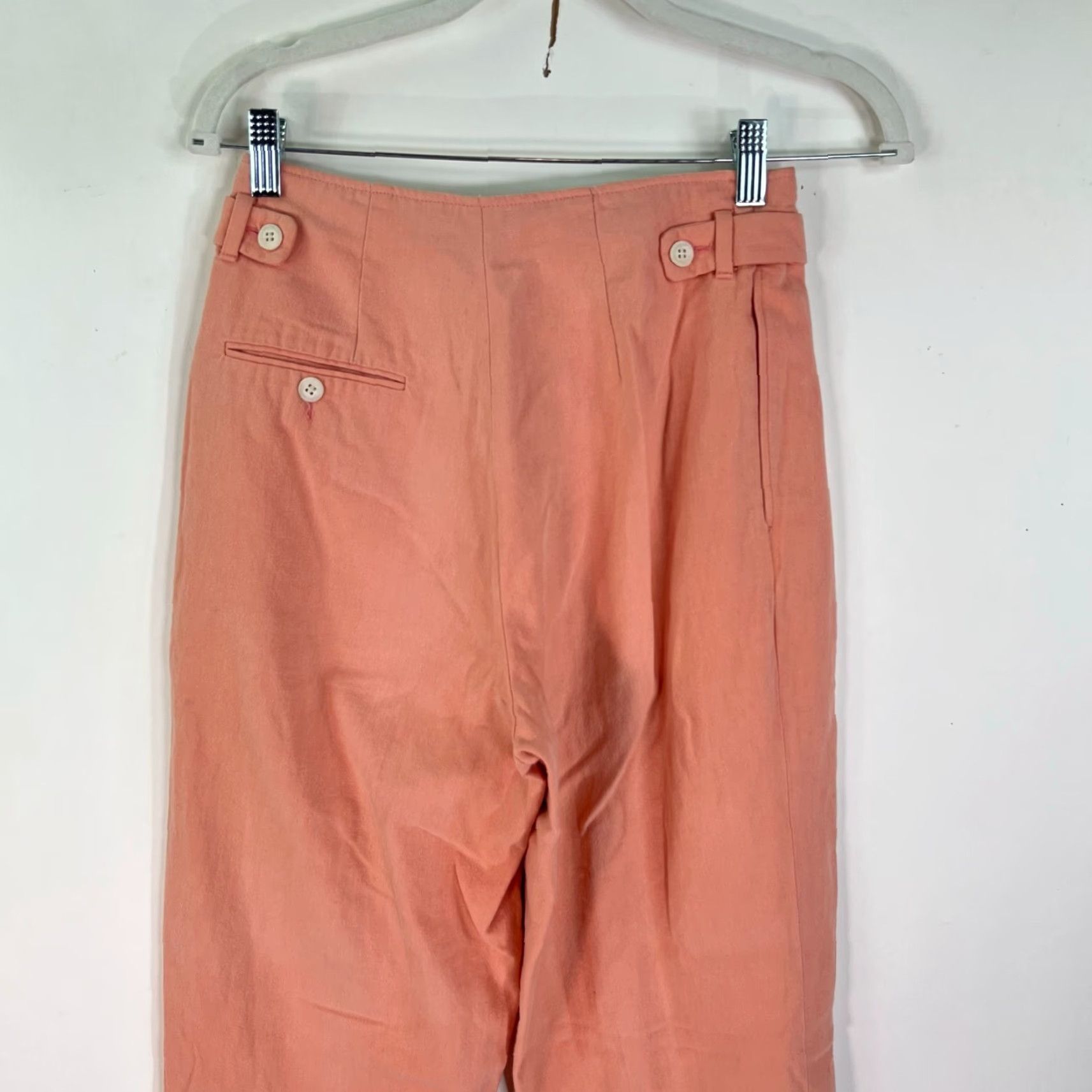 Vintage VINTAGE Tyler House Pleated Mom Pants Women Coral 24X28 Cotton Linen High Rise 80s 90s Dress Pants Womens Size 42" / US 20 - 6 Thumbnail