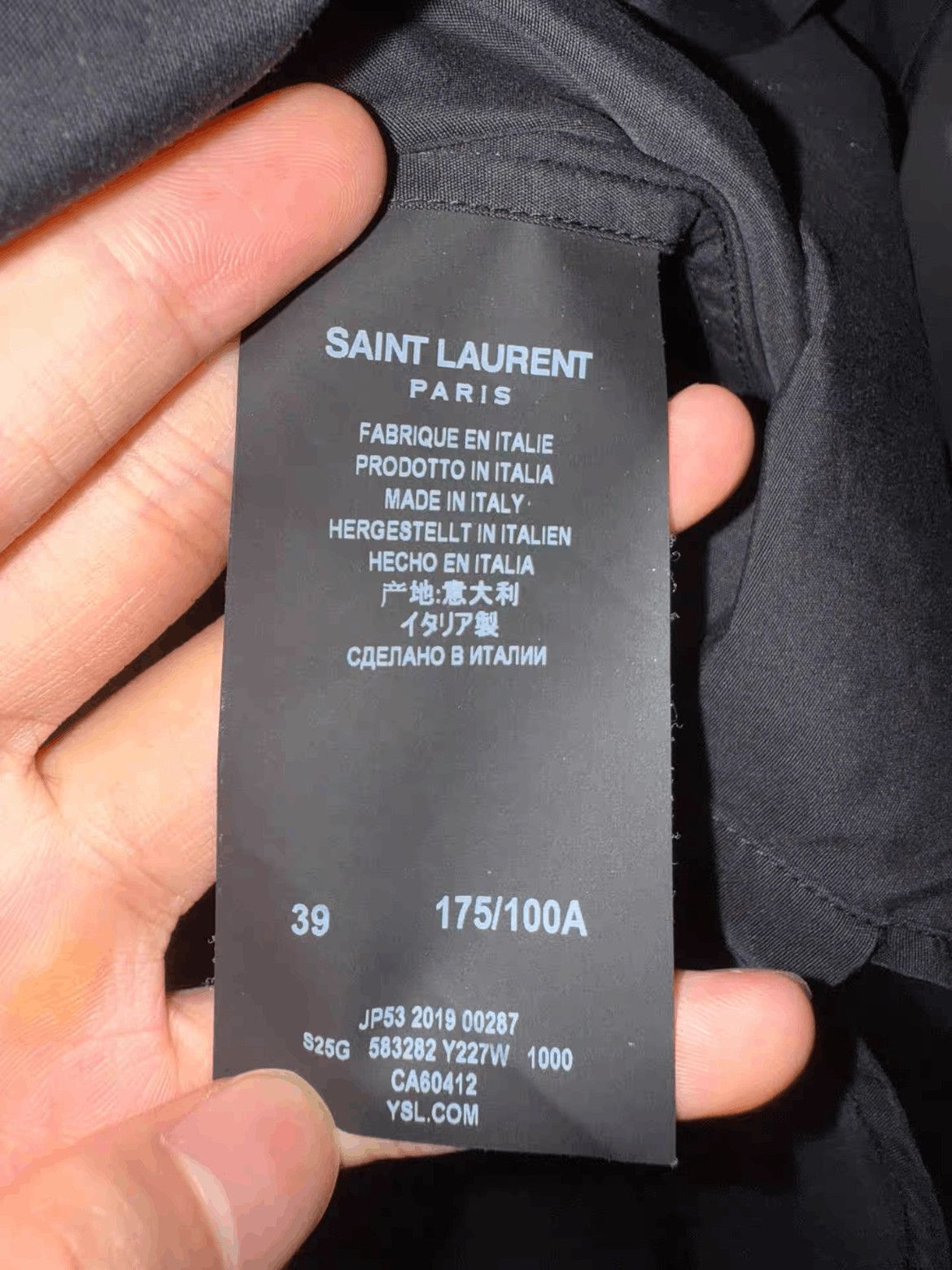 Saint Laurent Paris Sz 39 Saint Laurent Paris 19AW Runway Jewlery Neck Shirt Size US M / EU 48-50 / 2 - 4 Thumbnail