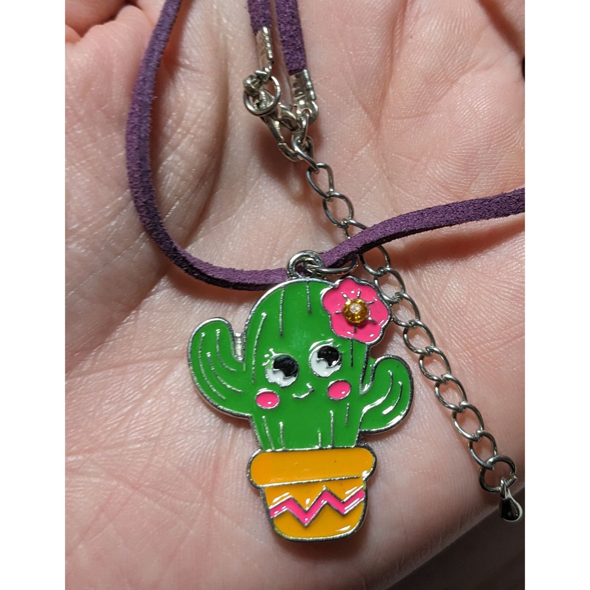 Other Smiling Bright Cactus Enamel Pendant Necklace Size ONE SIZE - 7 Thumbnail