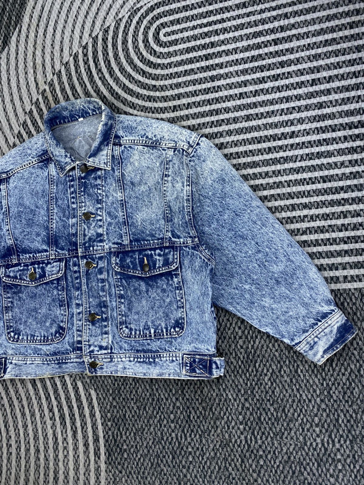 Japanese Brand Vintage Bell Scott Blue Washed Baggy Trucker Denim Jacket Size M / US 6-8 / IT 42-44 - 4 Thumbnail
