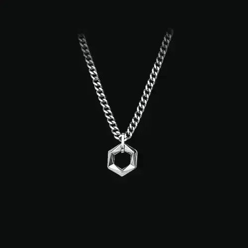 VIBE Steel Cuban Chain Necklace Size ONE SIZE - 8 Thumbnail