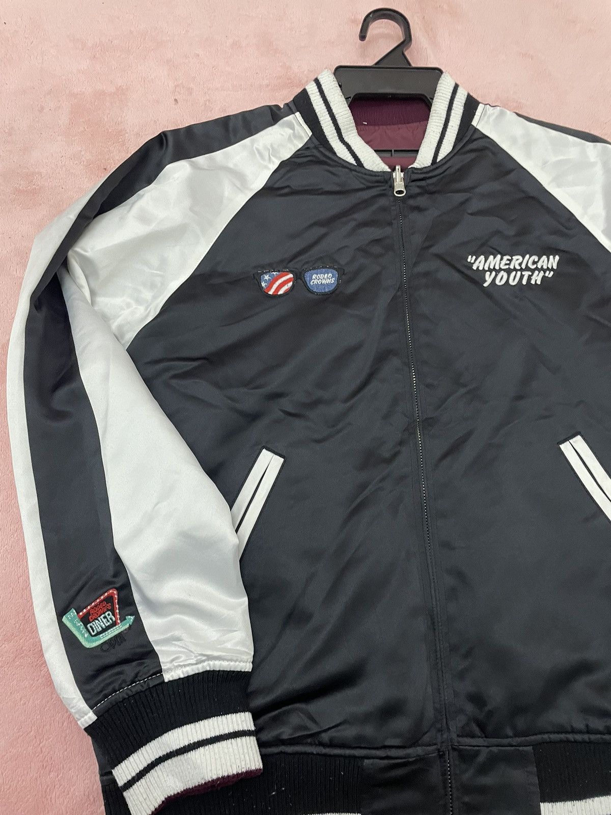 Japanese Brand RODEO CROWN VARSITY REVERSIBLE SUKAJAN JACKET Size US M / EU 48-50 / 2 - 3 Thumbnail