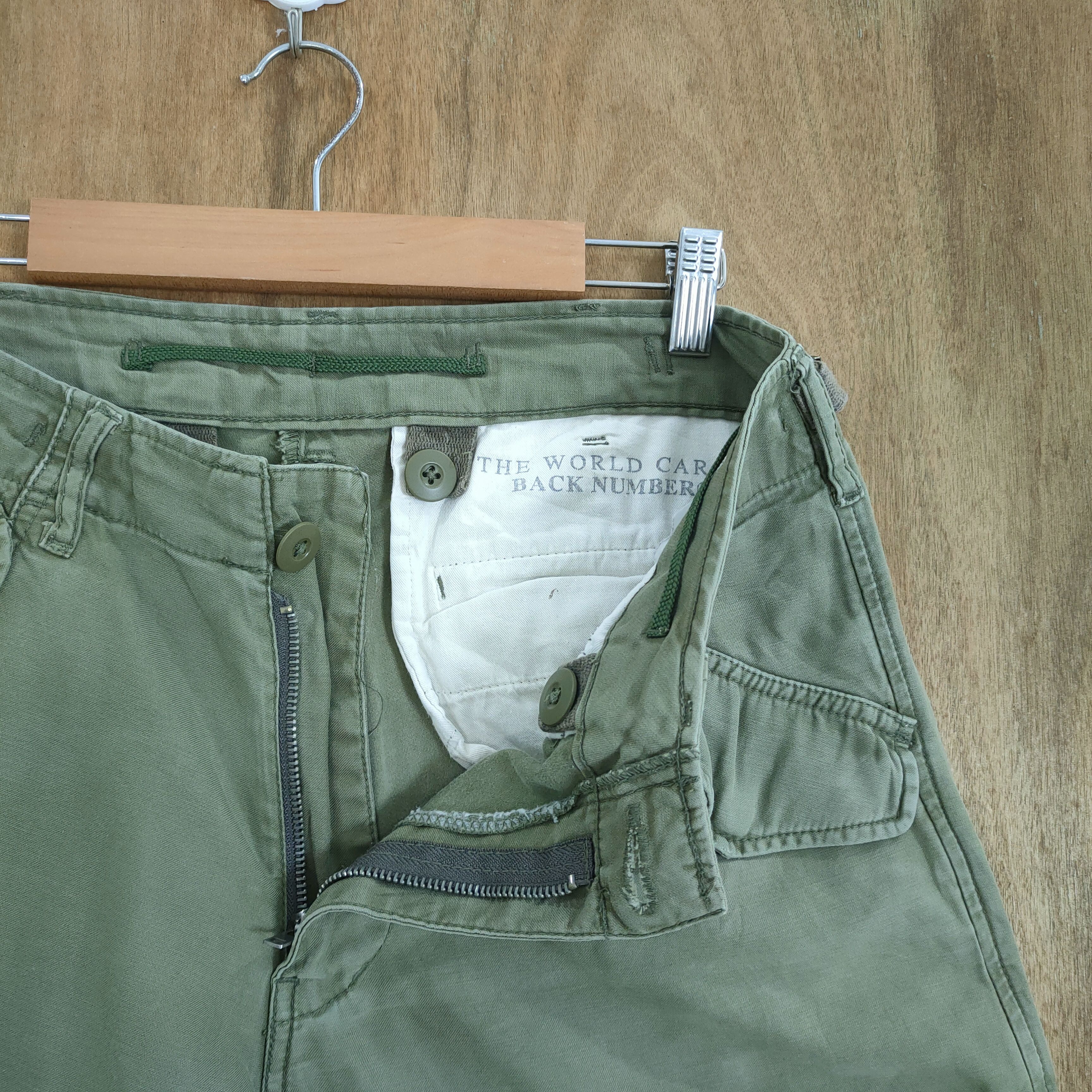 Japanese Brand VINTAGE B NUMBER GREEN CARGO PANTS Size US 32 / EU 48 - 7 Thumbnail