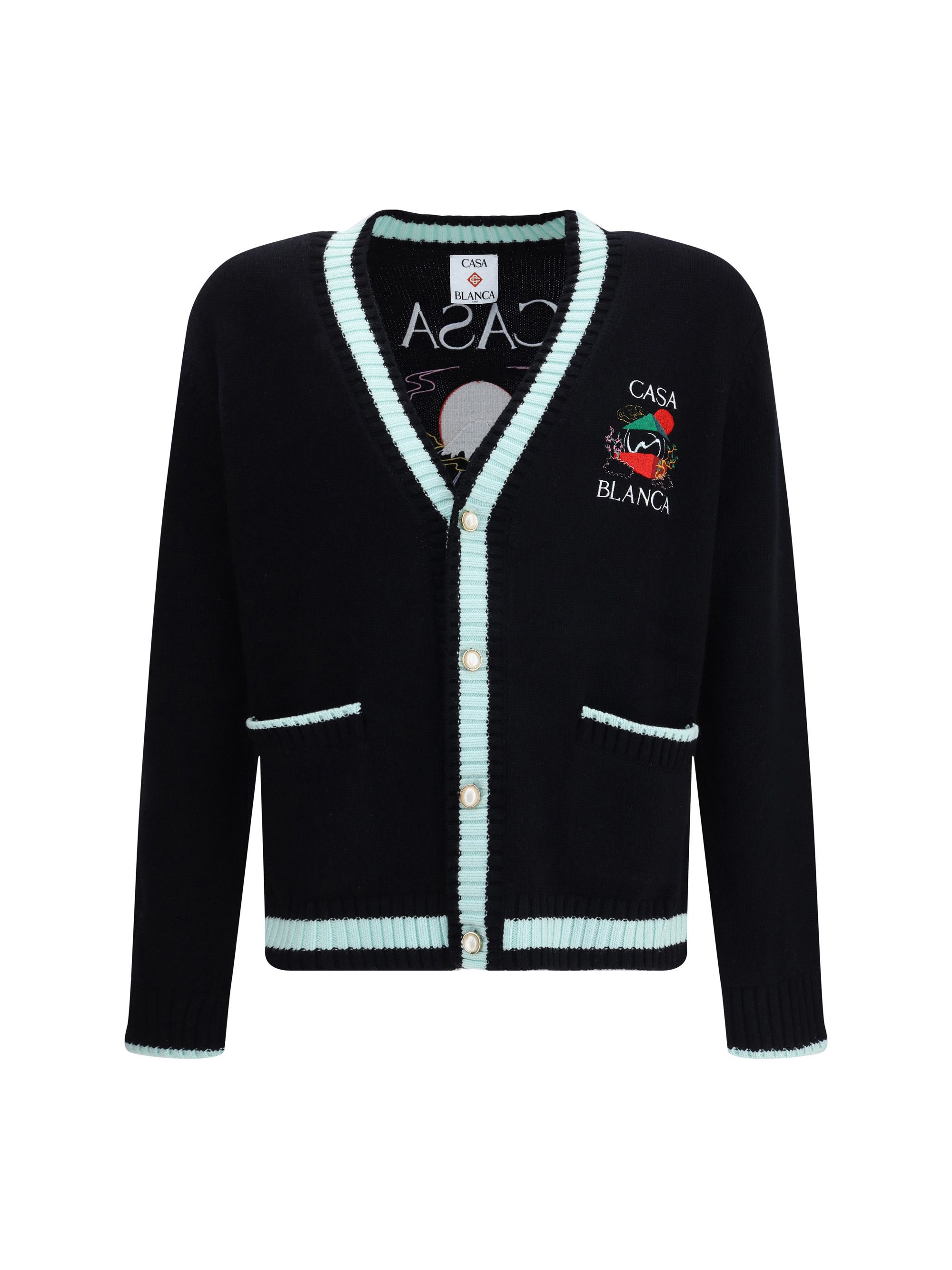 Casablanca CASABLANCA 'Crochet' Multicolor Cotton Cardigan