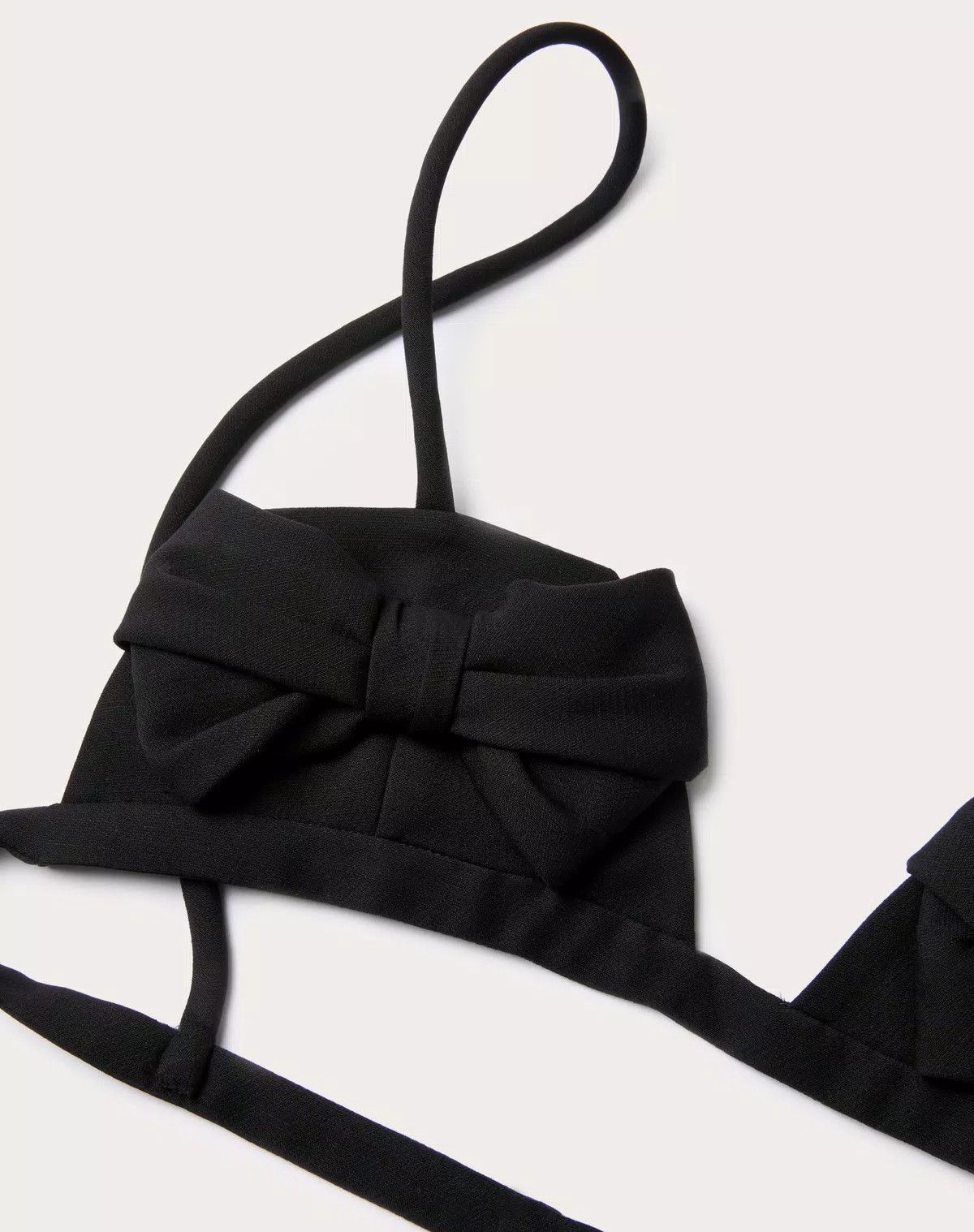 Valentino o1s1wg110625 Size: 42/Crepe Couture Bralette in Black Size ONE SIZE - 7 Thumbnail