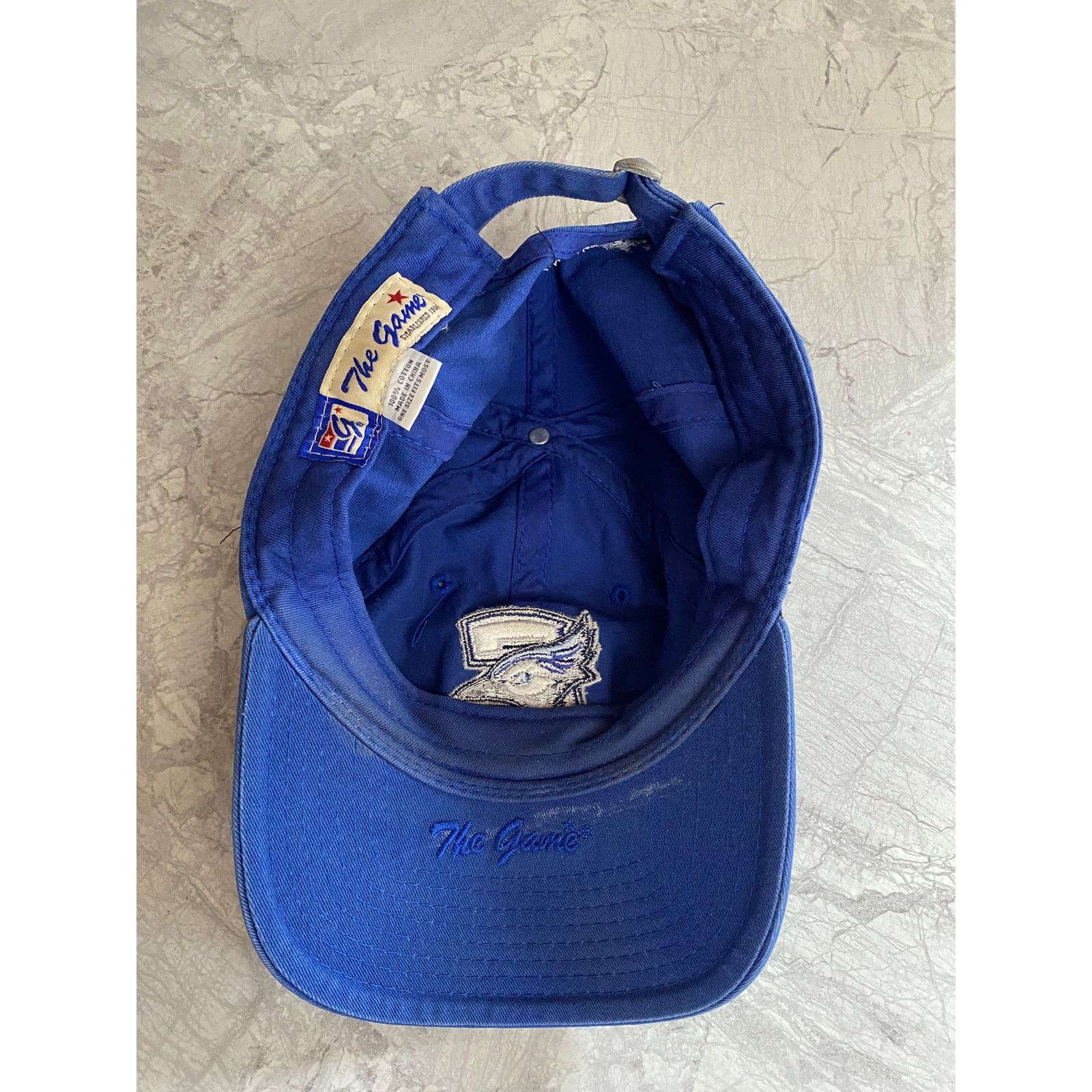 The Game Creighton Blue Jays Faded Blue Strapback Hat Size ONE SIZE - 7 Thumbnail