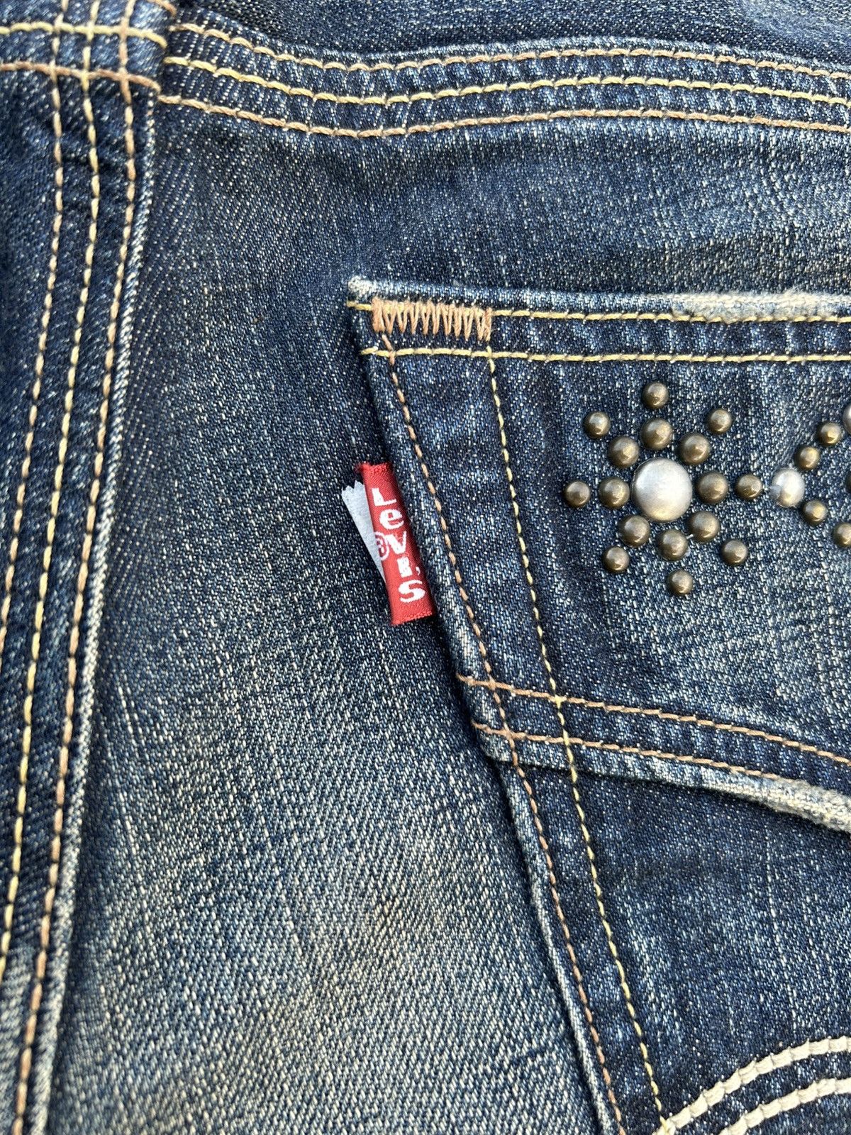 Kapital Flare Vintage Levis Hippies Style Distressed Denim Jeans Size US 34 / EU 50 - 15 Thumbnail
