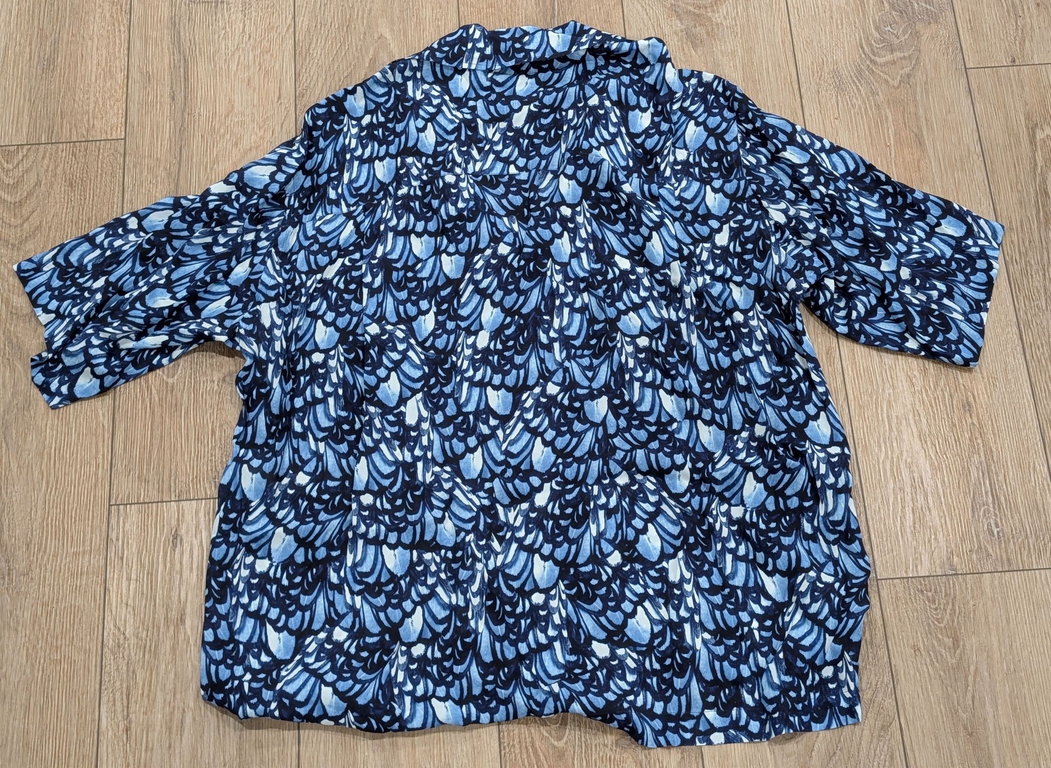 Alexander McQueen Alexander McQueen Feather Boxy Button Up Camp Shirt 16.5 Size US L / EU 52-54 / 3 - 3 Thumbnail
