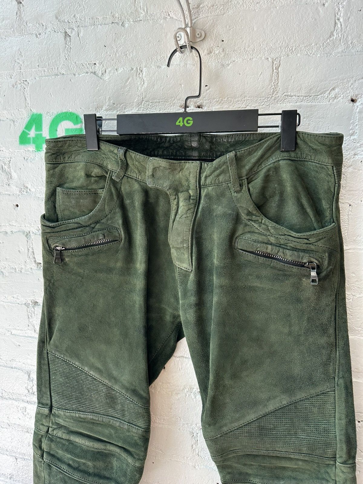 Balmain BALMAIN LEATHER SLIM BIKER PANTS SZ M-L Size US 31 - 2 Thumbnail