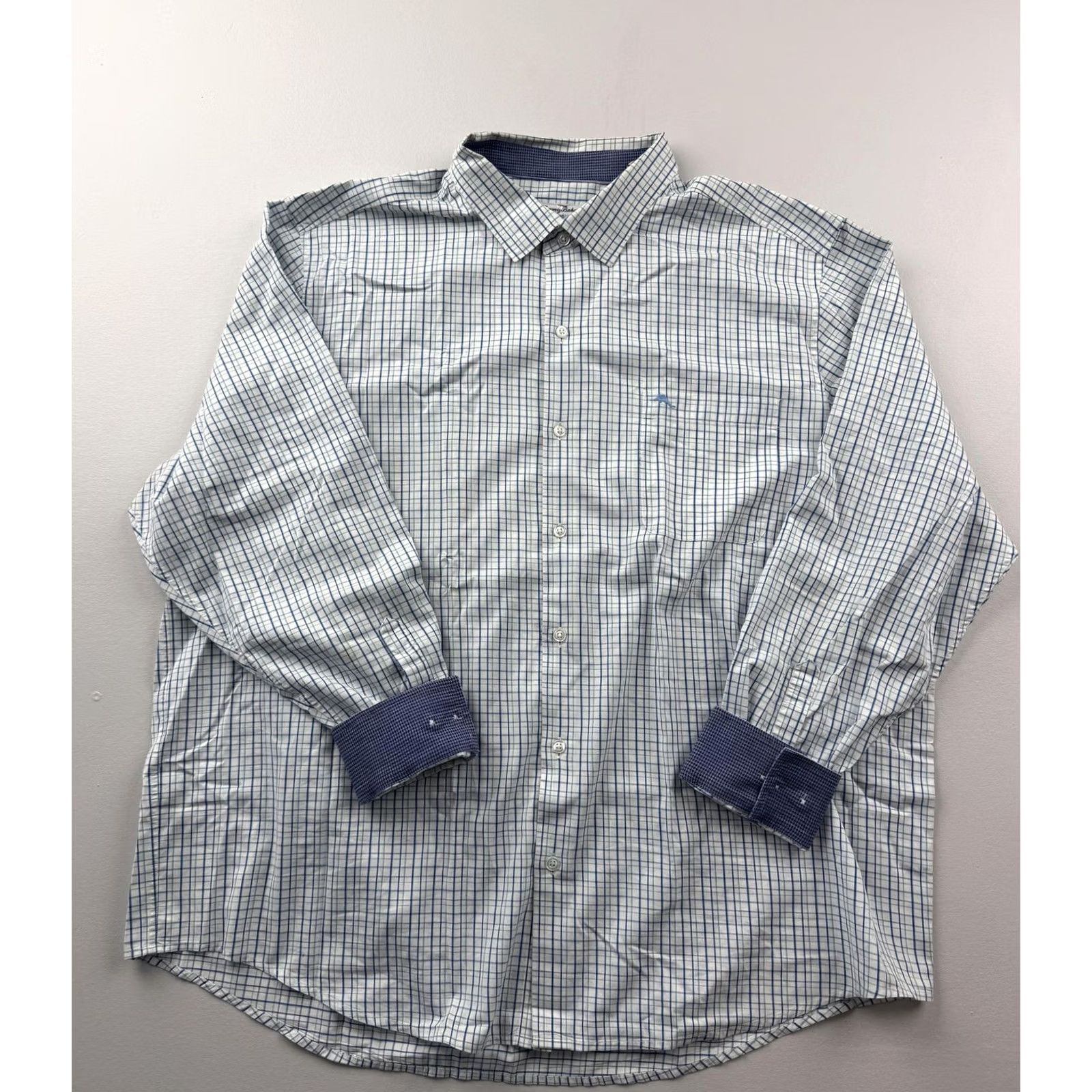 Tommy Bahama Tommy Bahama Shirt Mens 2XL White Check Long Sleeve Button Up Casual IslandZone Size US XXL / EU 58 / 5 - 2 Thumbnail