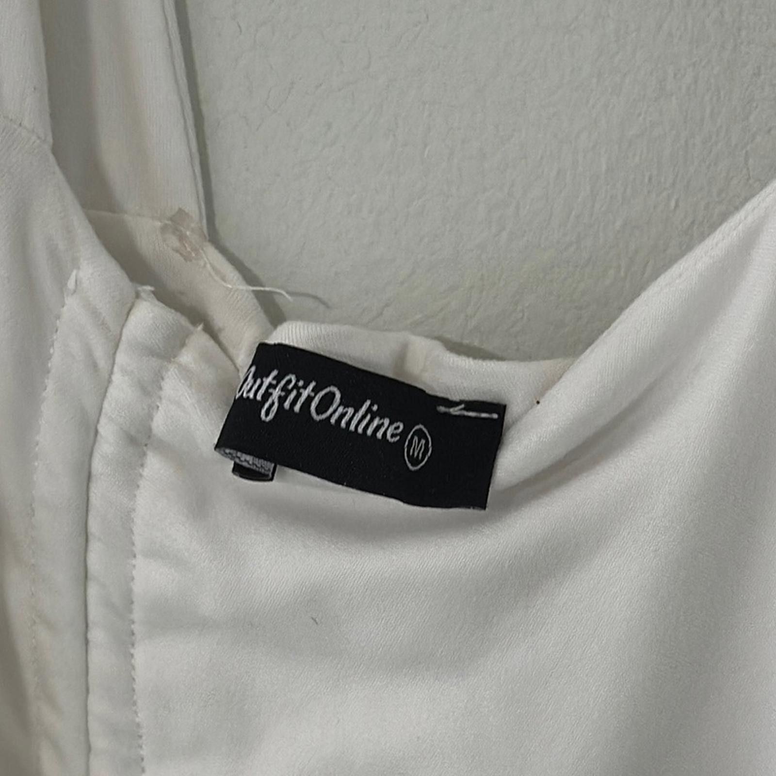 Designer Elegant White Backless Dress Size M / US 6-8 / IT 42-44 - 2 Thumbnail