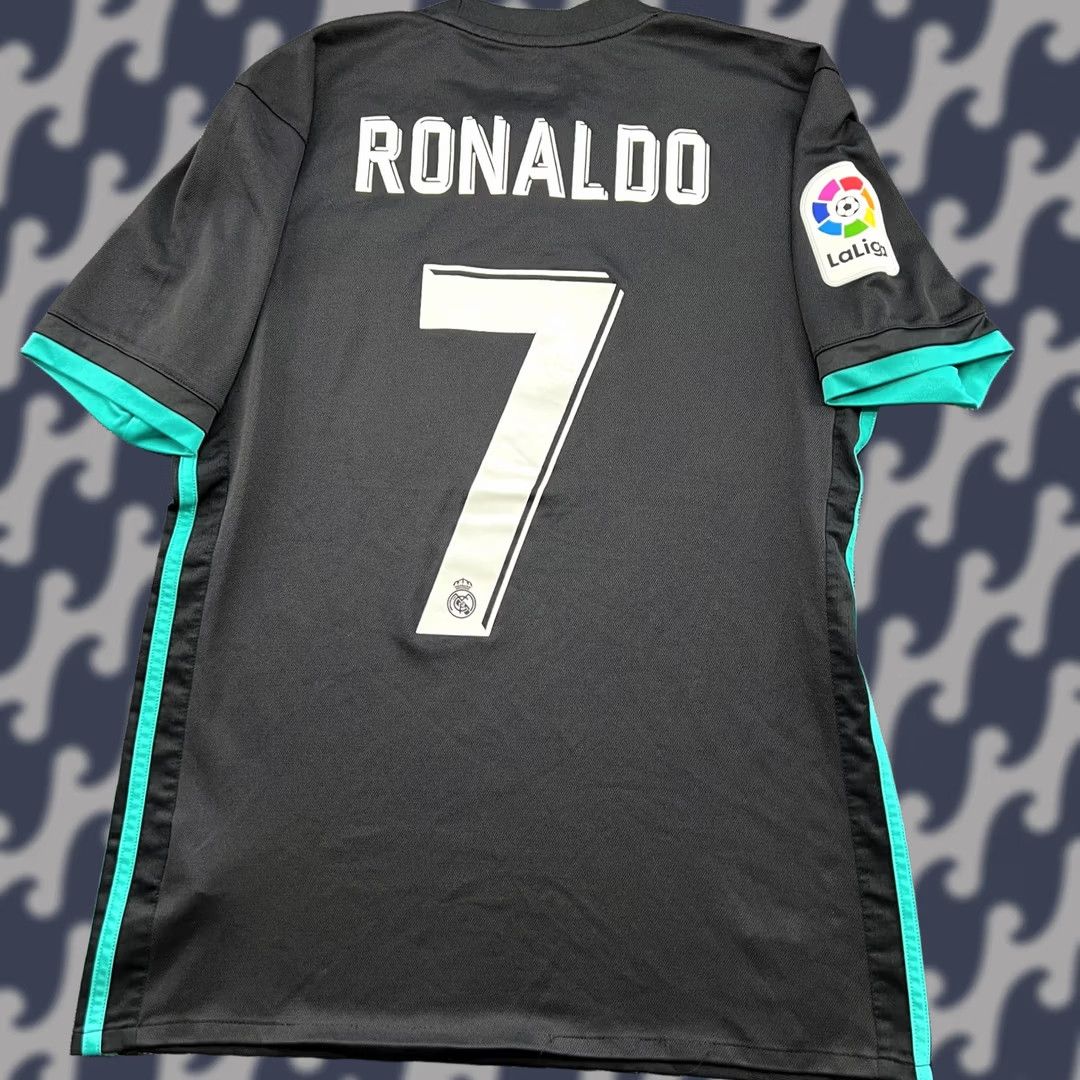 Adidas Real Madrid 2017 2018 Away Ronaldo #7 Men Small Football Jersey Shirt Adidas Shirt Men Small Black Football Jersey Adidas Size US S / EU 44-46 / 1 - 1 Thumbnail