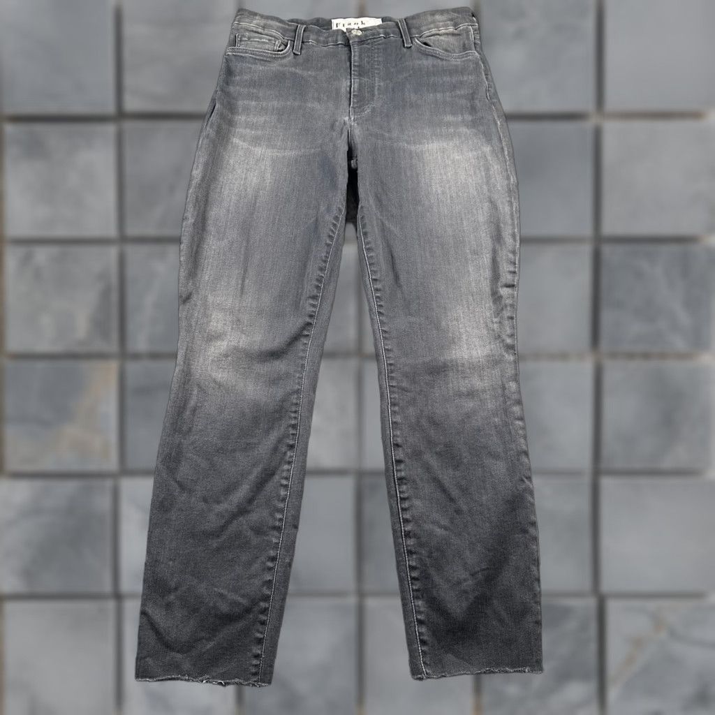 Frank & Eileen Frank & Eileen Jeans Womens 30 Gray Sligo Slim Straight Raw Hem Frayed Ankle Size 30" / US 8 / IT 44 - 1 Thumbnail