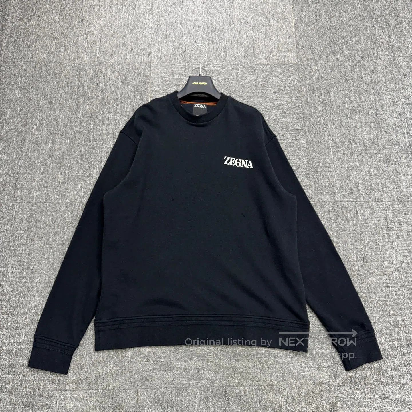Ermenegildo Zegna Black Long Sleeve Sweatshirt with Logo. Size US L / EU 52-54 / 3 - 1 Thumbnail