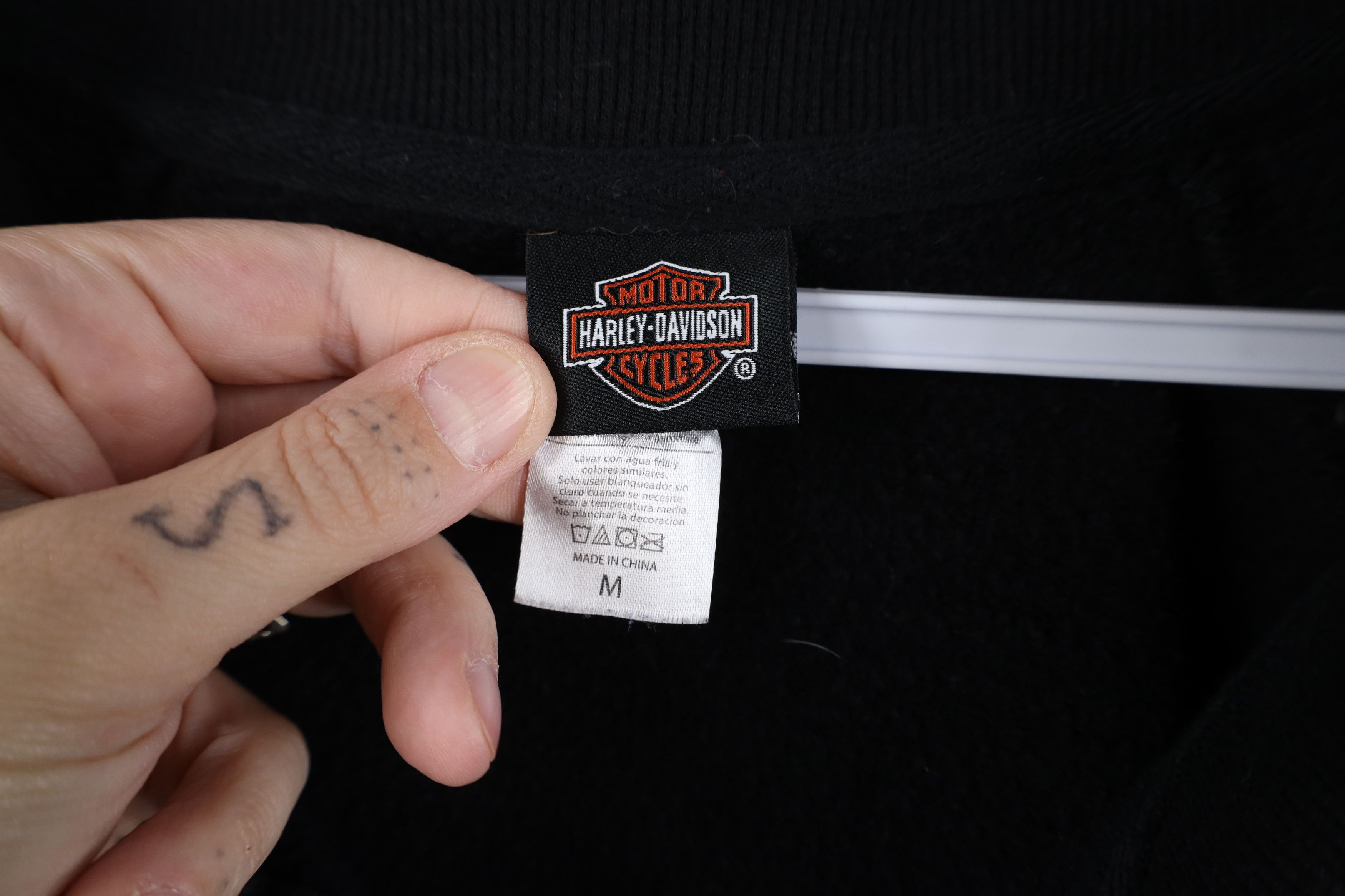 Harley Davidson Vintage Y2K Harley Davidson Rose Wings Half Zip Sweatshirt Size M / US 6-8 / IT 42-44 - 6 Thumbnail