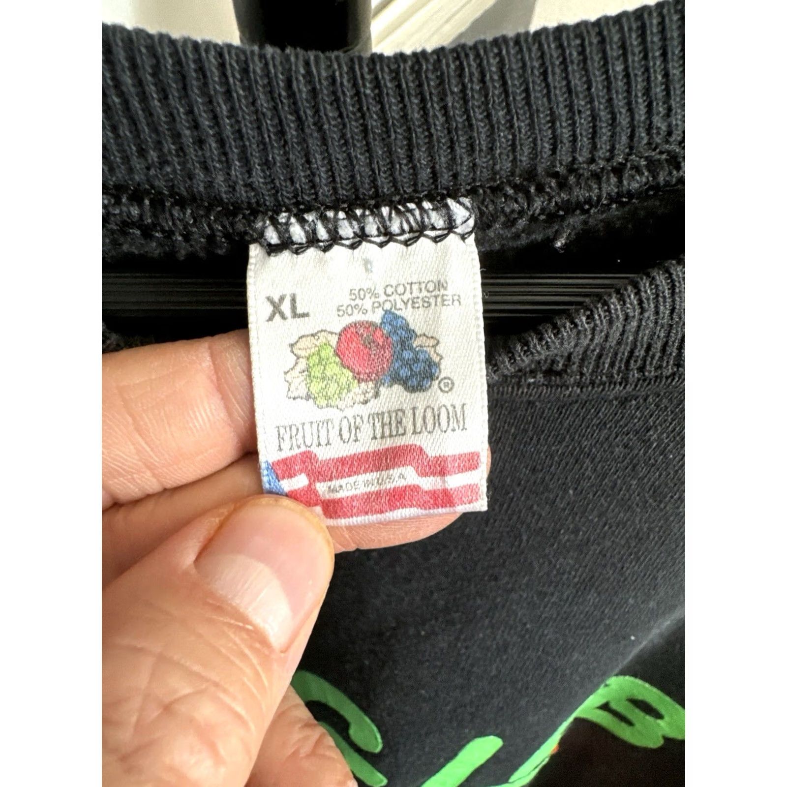 Fruit Of The Loom VINTAGE Fruit Of The Loom Sweatshirt USA Made King Lab 90s Black XL Mens Size US XL / EU 56 / 4 - 7 Thumbnail