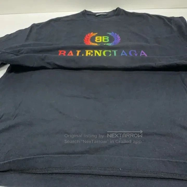 Balenciaga Balenciaga BB Rainbow Logo Black T. Size US XS / EU 42 / 0 - 7 Thumbnail