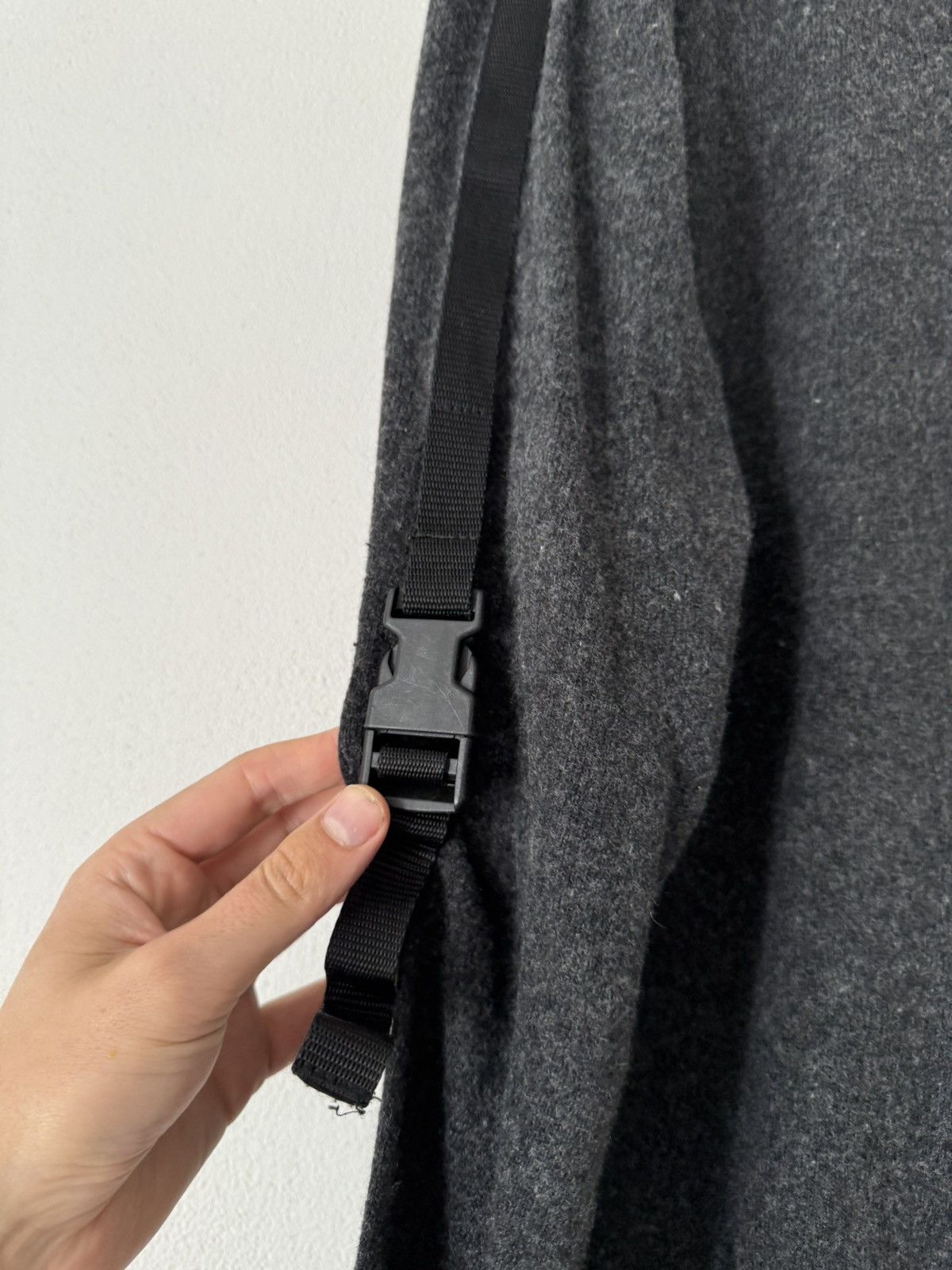 Dolce & Gabbana D&G Charcoal Wool Sweater with Tactical Strap Detail Size US M / EU 48-50 / 2 - 2 Thumbnail