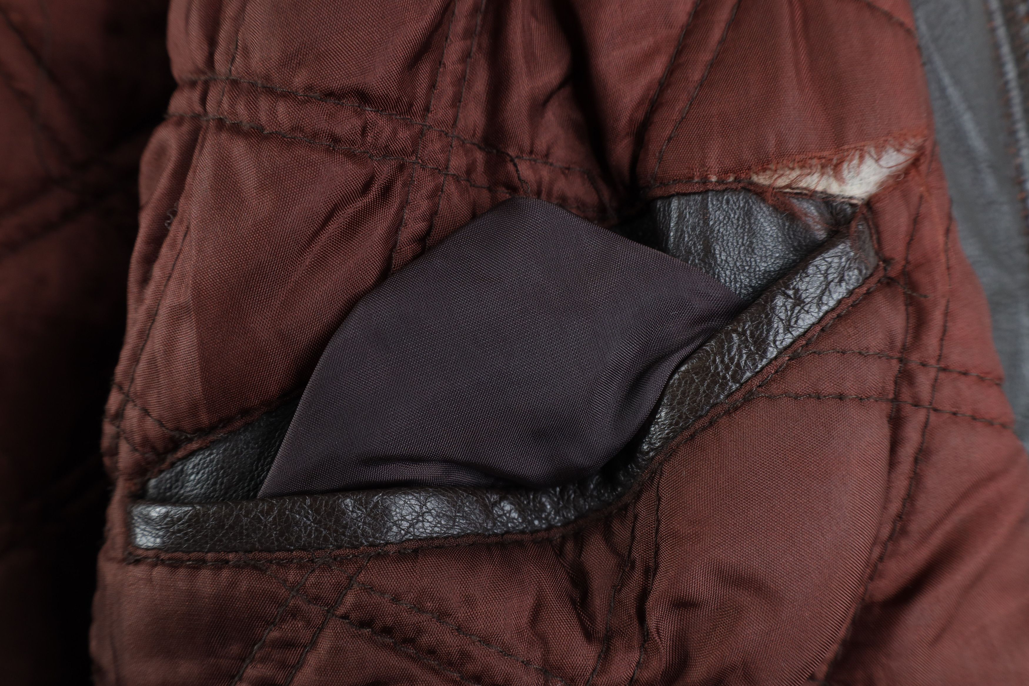 Vintage Vintage 90s Streetwear Leather Flight Bomber Jacket Brown Size US XL / EU 56 / 4 - 11 Thumbnail