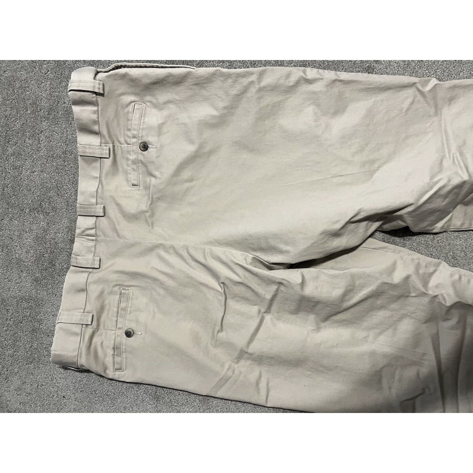 Vintage Oak Hill Khaki Pants Men's 44x30 Beige Pleated Cotton Relaxed Business Pants Relaxed Khakis 44 Beige Men Mens Size US 44 / EU 60 - 4 Thumbnail