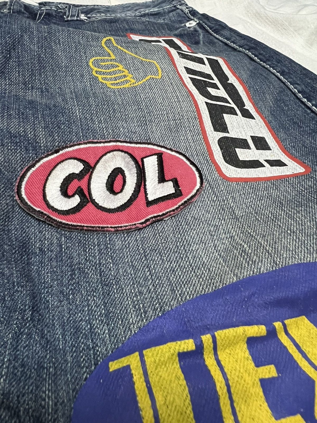 Other 🔥HOT DROPS🔥STREETWEAR PATCH DENIM PANTS RARE Size US 31 - 4 Thumbnail