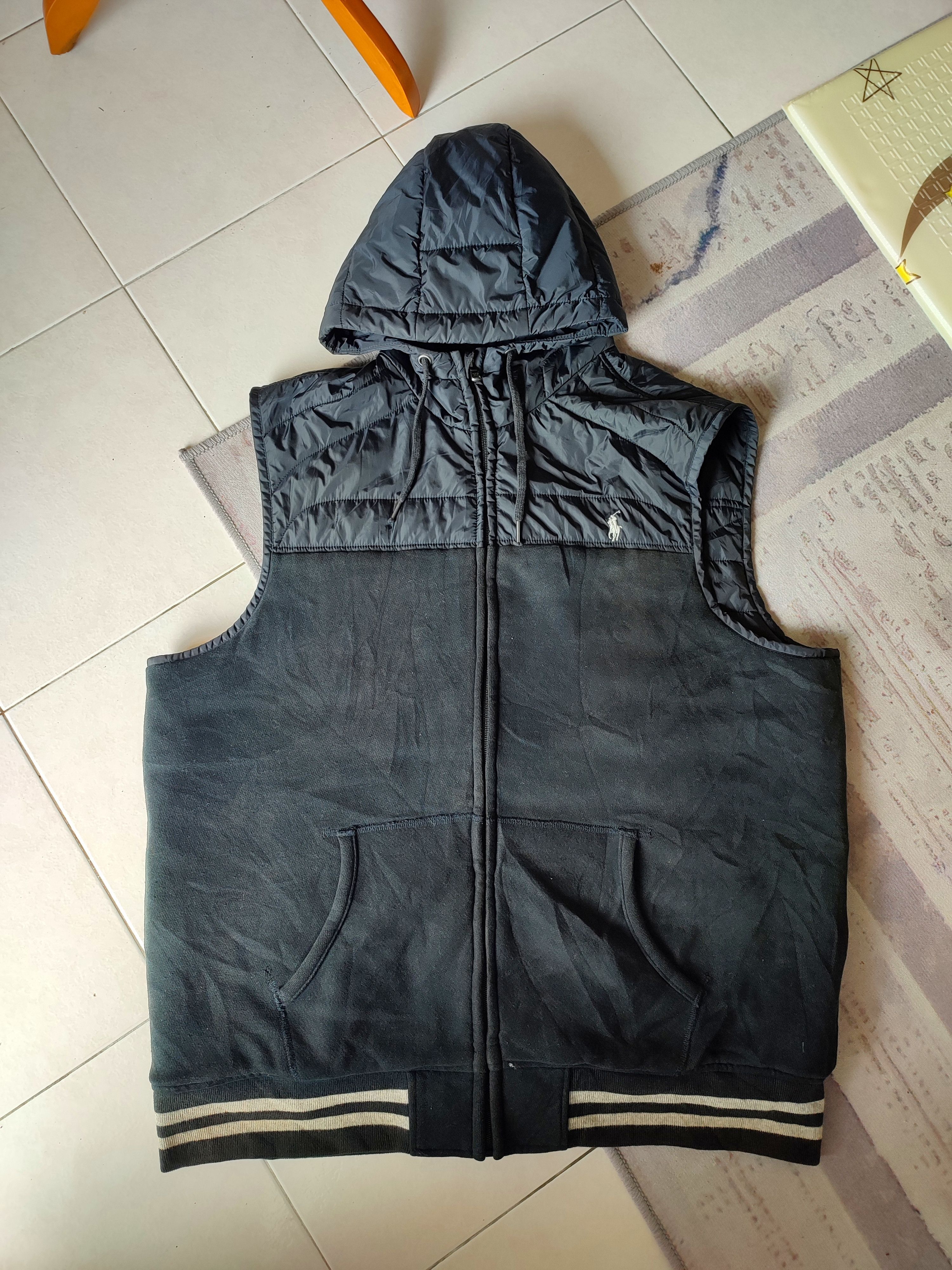 Polo Ralph Lauren Vintage Polo Ralph Lauren Sleeveless Jacket Hooded Size US XL / EU 56 / 4 - 1 Thumbnail