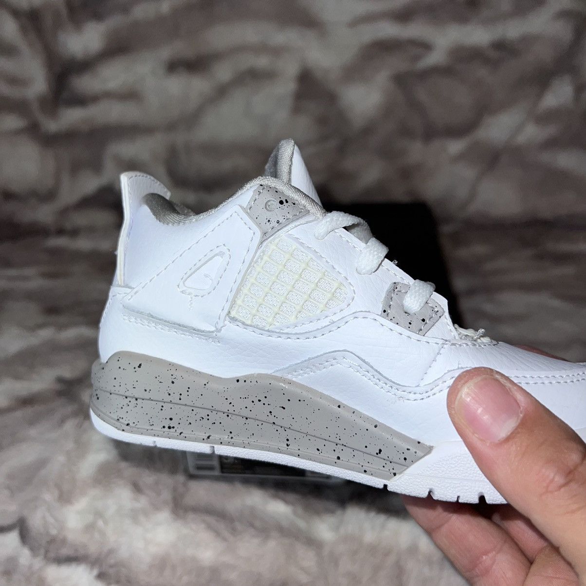 Jordan Brand JORDAN 4 RETRO WHITE OREO (2021)(TD) Size US 9 / EU 42 - 4 Thumbnail