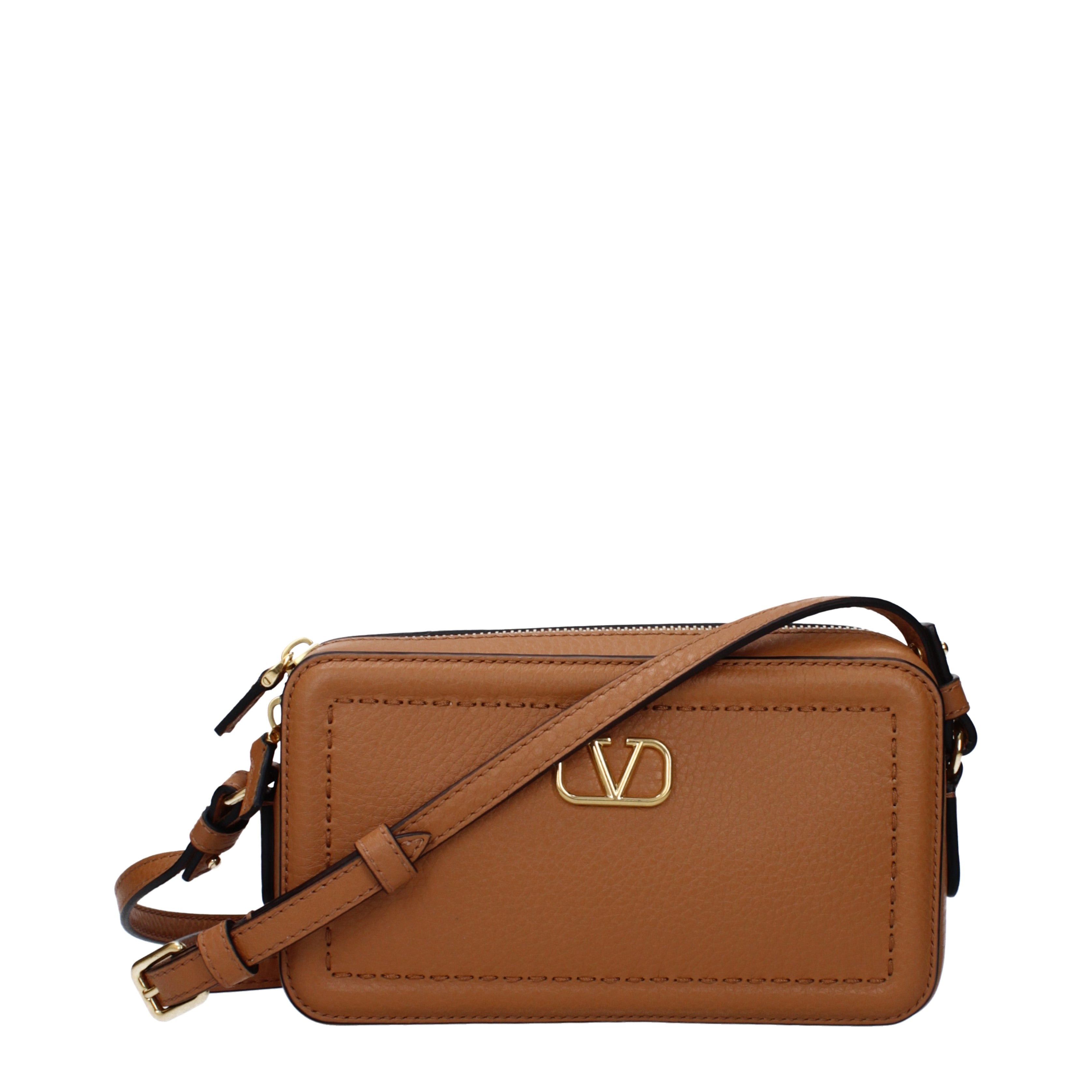 Valentino x Valentino Garavani Crossbody Bag In Leather in Brown, Women's