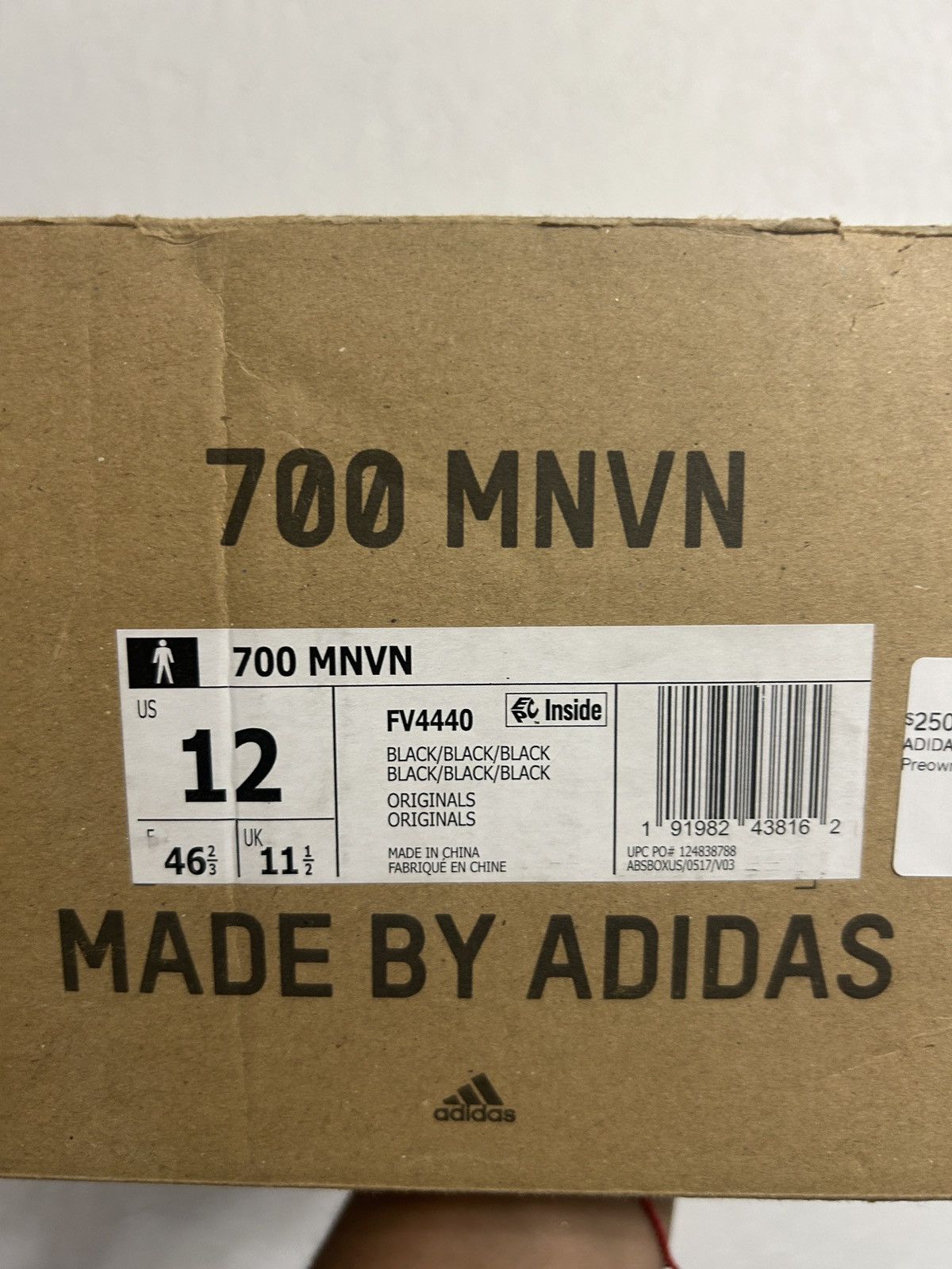 Adidas ADIDAS YEEZY 700 MNVN TRIPLE BLACK SIZE 12 PREOWNED Size US 12 / EU 45 - 6 Thumbnail