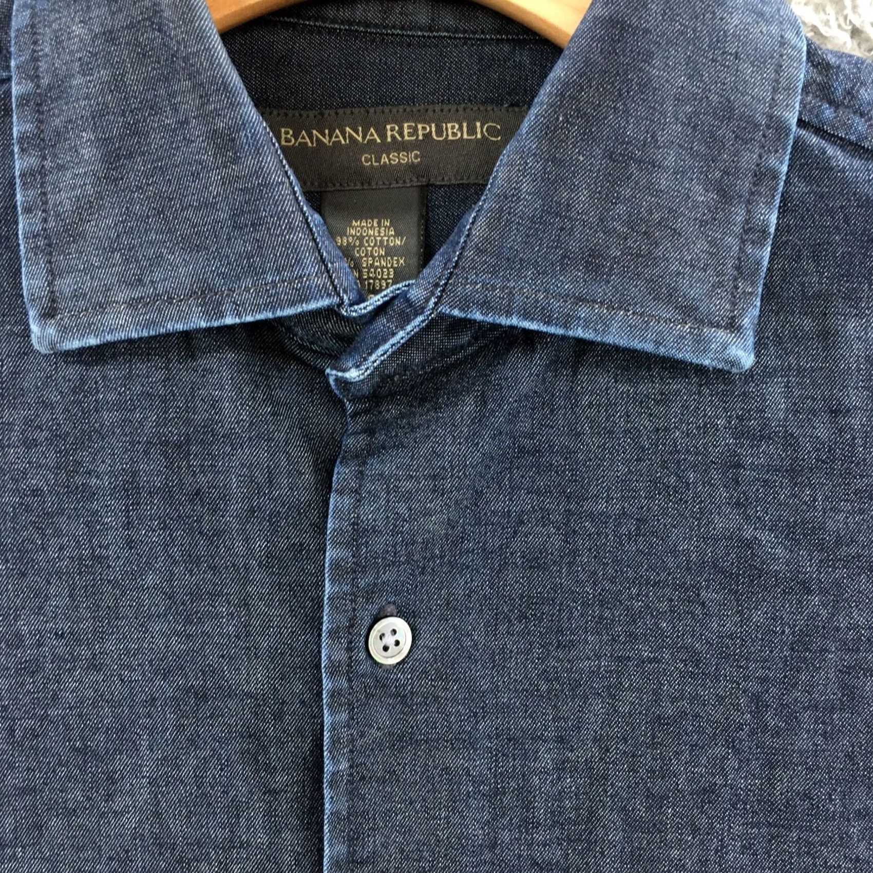 Banana Republic Banana Republic Shirt Mens S Gray Cotton Blend Classic Fit Button Up Size US S / EU 44-46 / 1 - 3 Thumbnail
