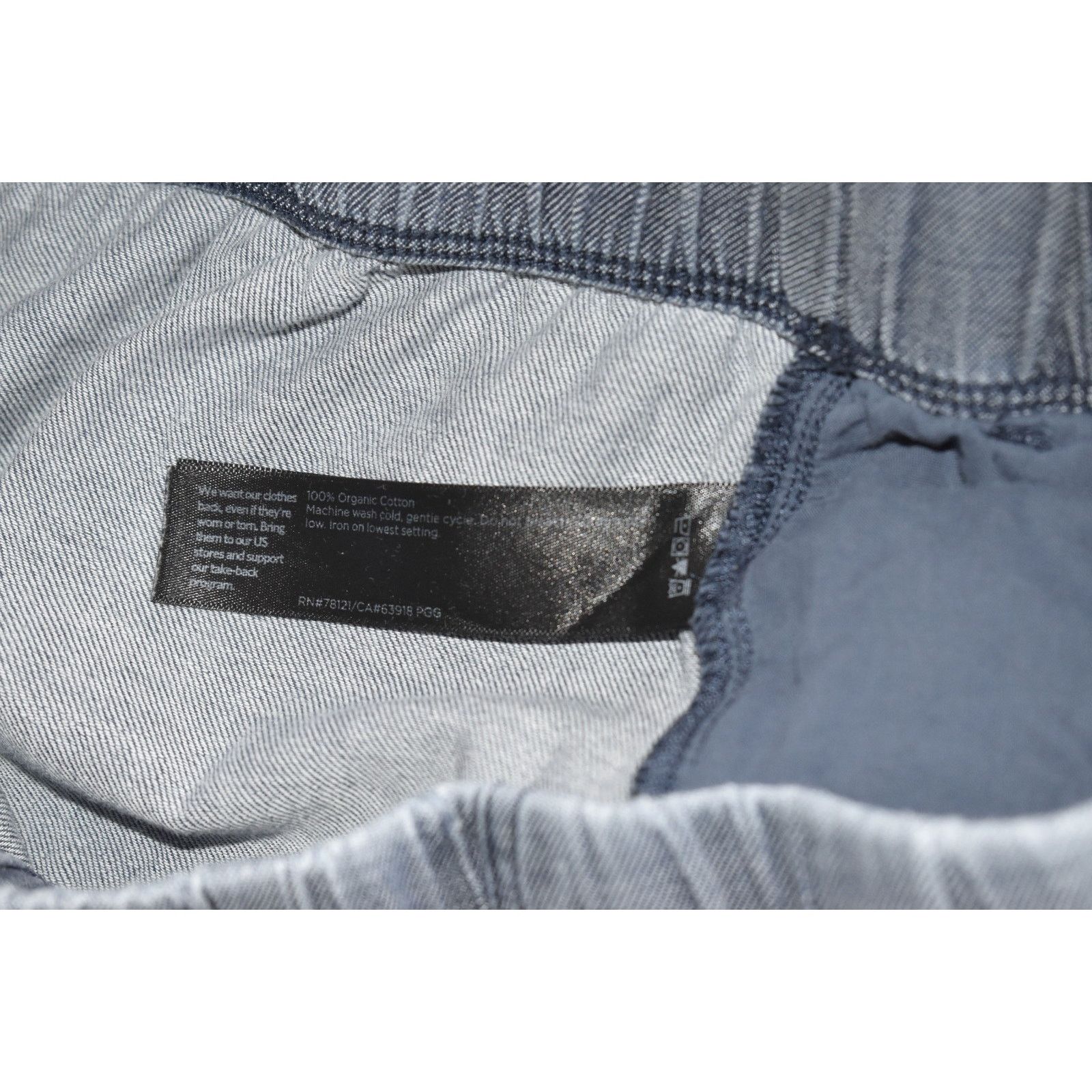 Eileen Fisher EILEEN FISHER Blue Org Cotton Denim Slash Pocket Pants Sz PS Size 27" / US 4 / IT 40 - 4 Thumbnail