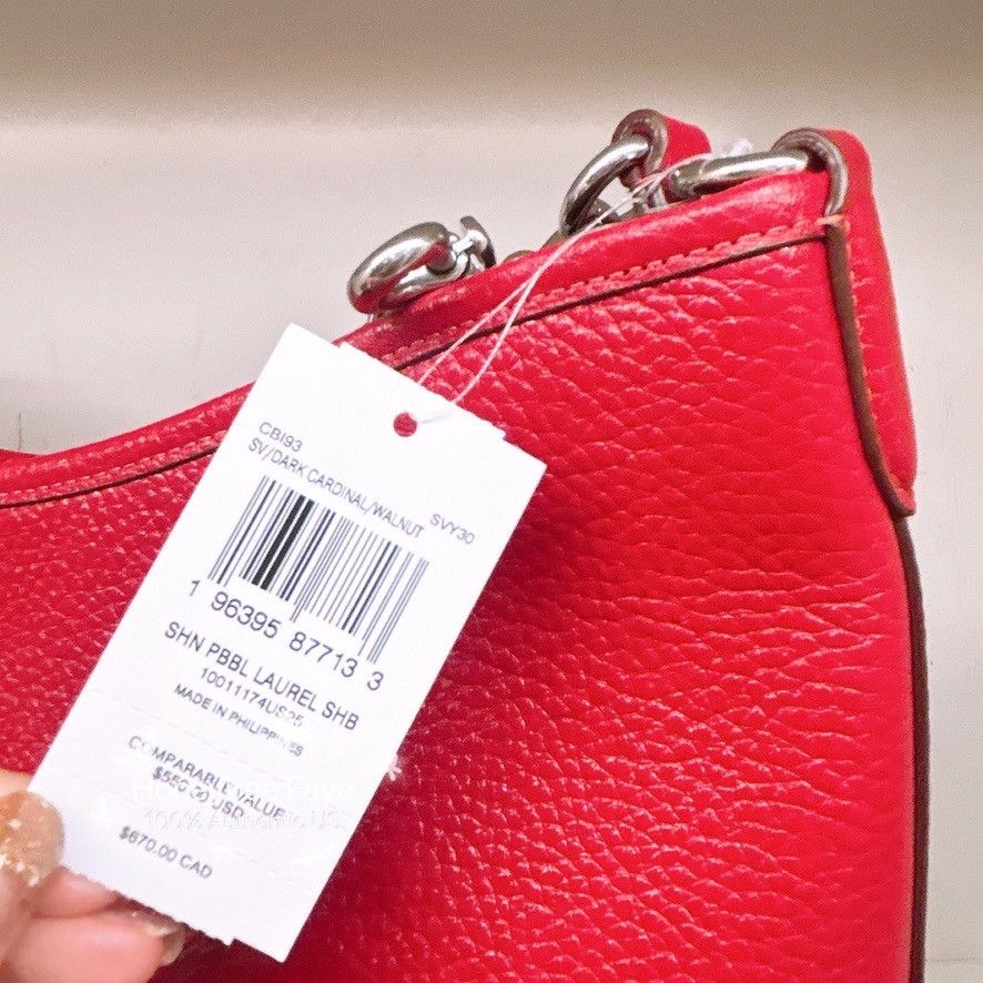 Coach Laurel Large Shoulder Bag With Mirror Charm And Pouch CBI93 Size ONE SIZE - 6 Thumbnail