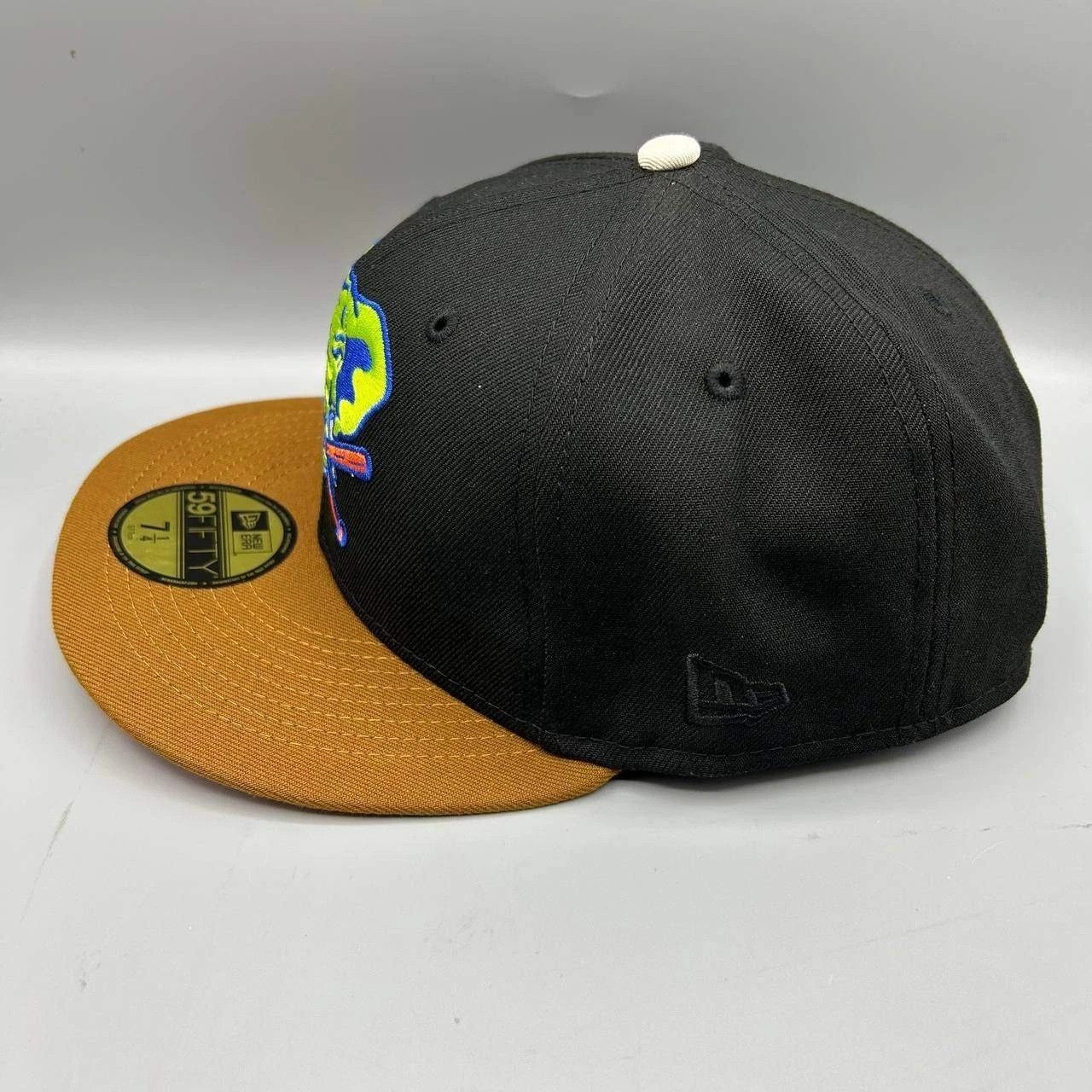 New Era Oakland Athletics Hat Men 7 1/4 Black Brown MLB Fitted Cap Size ONE SIZE - 6 Thumbnail