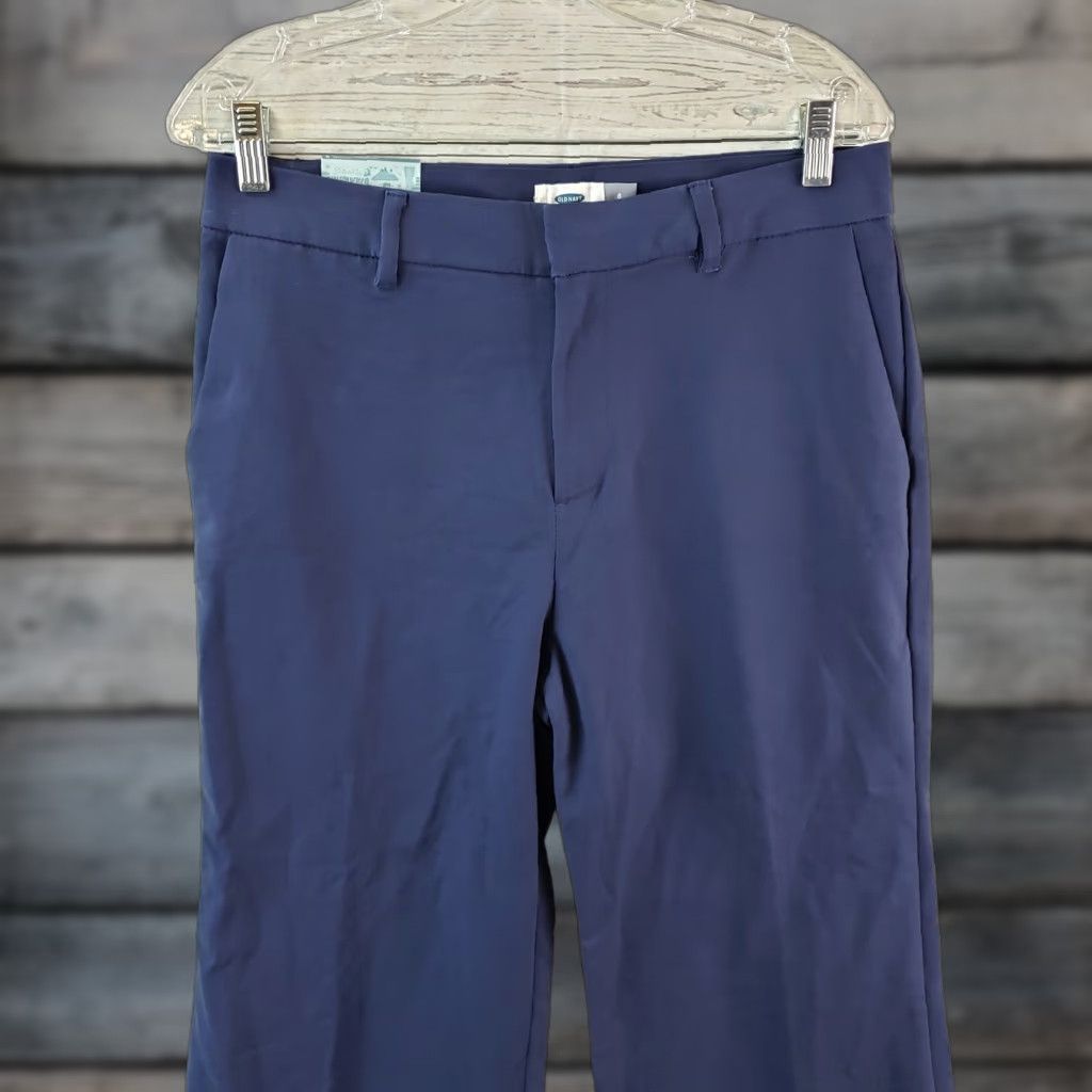Old Navy Old Navy Womens Wide Leg Crop Pants Sz 8 Blue High Rise Cotton Blend Pants Womens Wide Leg Crop Blue 8 Cotton Blend High Rise Size 30" / US 8 / IT 44 - 1 Thumbnail