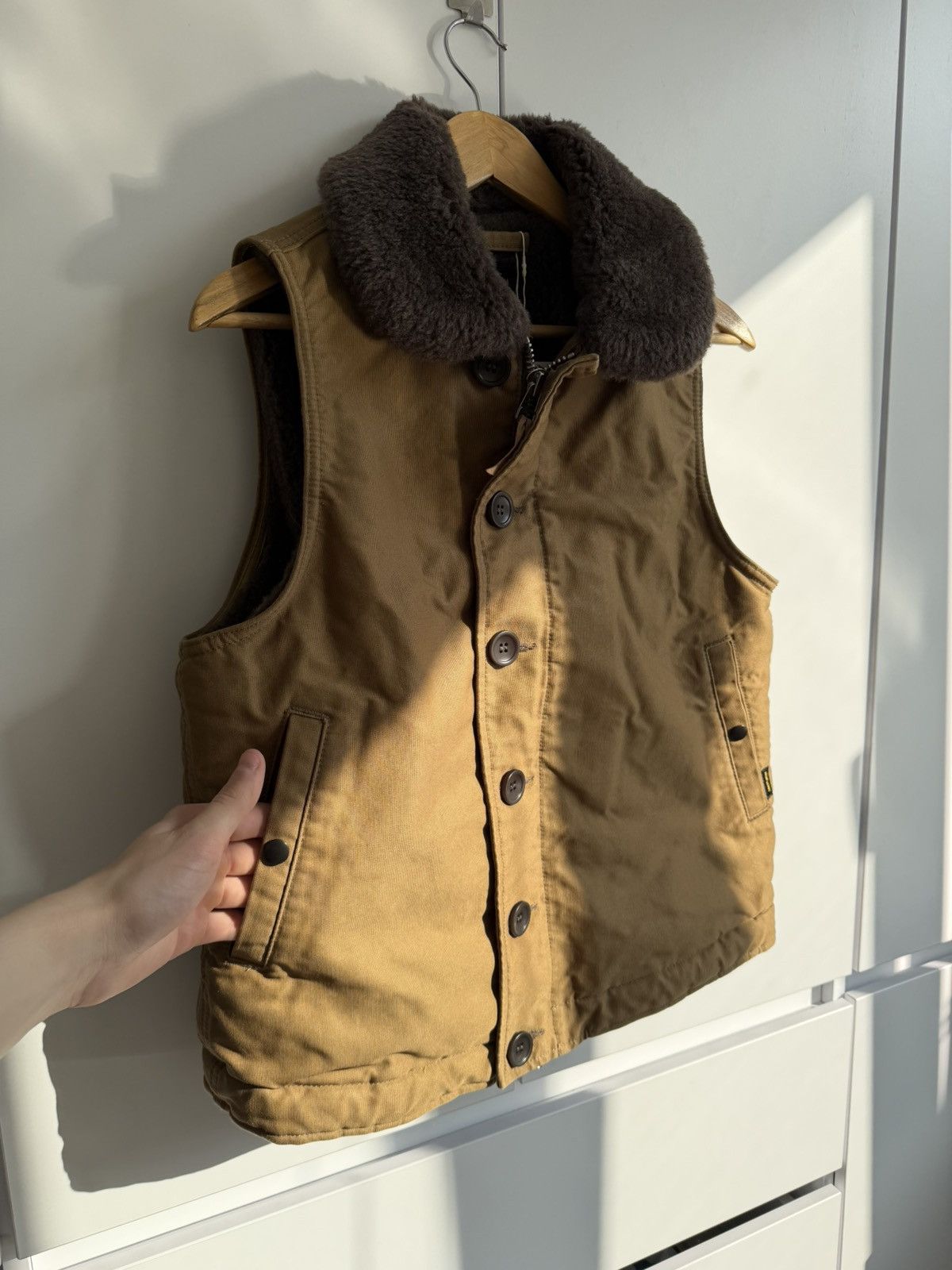 Iron Heart Iron Heart Whipcord N-1 Type Deck Vest Khaki S made in Japan Size 44S - 3 Thumbnail