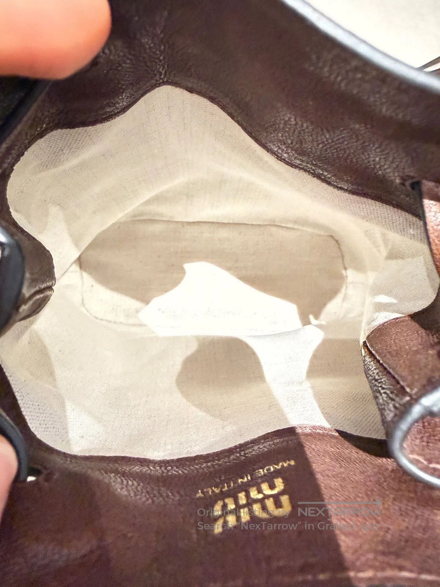 Miu Miu Miu Miu Nappa Leather Mini Bucket Bag. Size ONE SIZE - 7 Thumbnail