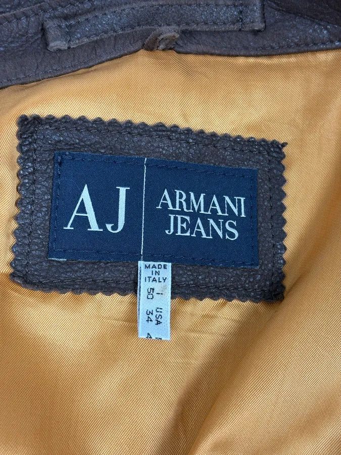 Armani 2000s Armani Brown Imperial Leather Jacket Size US M / EU 48-50 / 2 - 9 Thumbnail