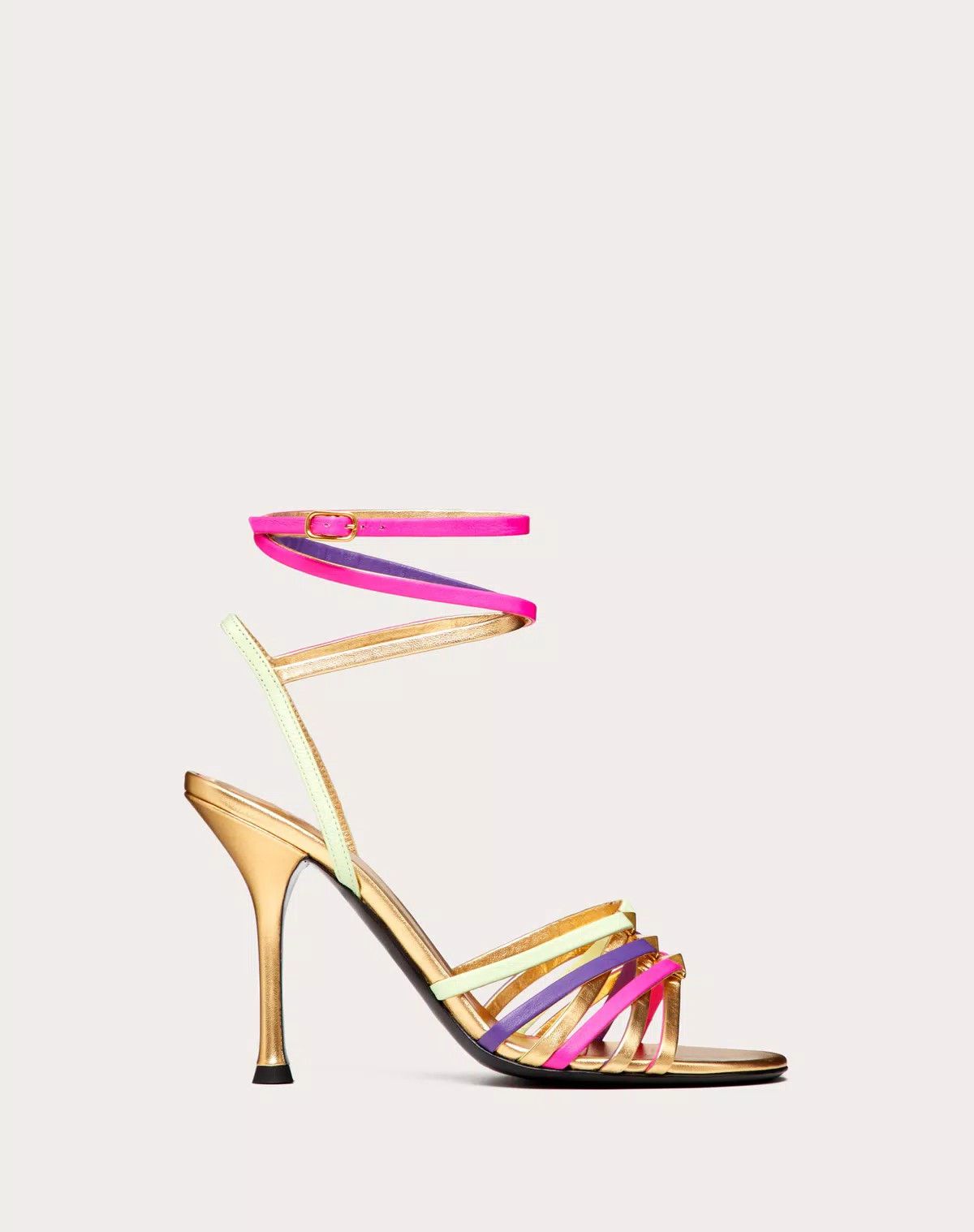 o1s1wg111125 Rockstud Strappy Sandal Nappa Leather 100mm